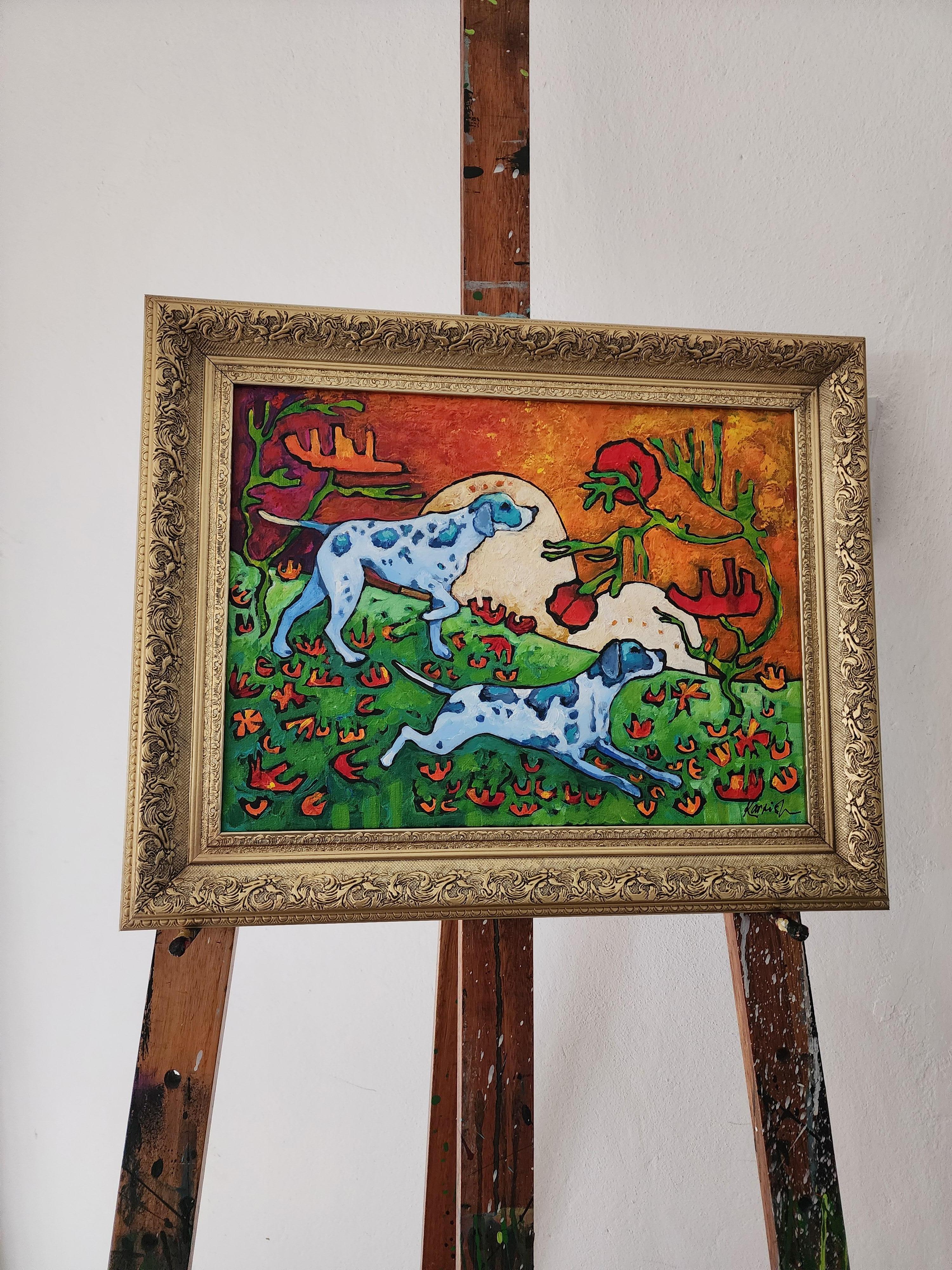 Titel: Sunchasers

Gemälde Tier Hund Modern Gold Zeitgenössisch Auffallend Investieren Kühn Klassisch Freude
Original Einzigartiges

Dieses Gemälde ist Teil einer Serie von Kunstwerken mit dem Titel BLUE. Ich habe Anleihen bei der klassischen