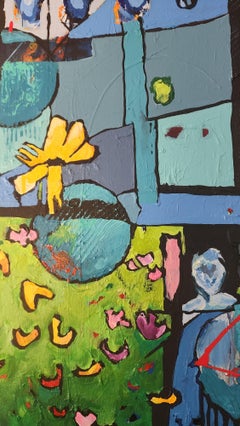 Pintura Animal Caballo Abstracto Naturaleza Floral Único Original Figurativo Invertir