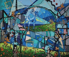 Painting Animal Horse Abstract Nature Floral Unique Original Figurative Invest