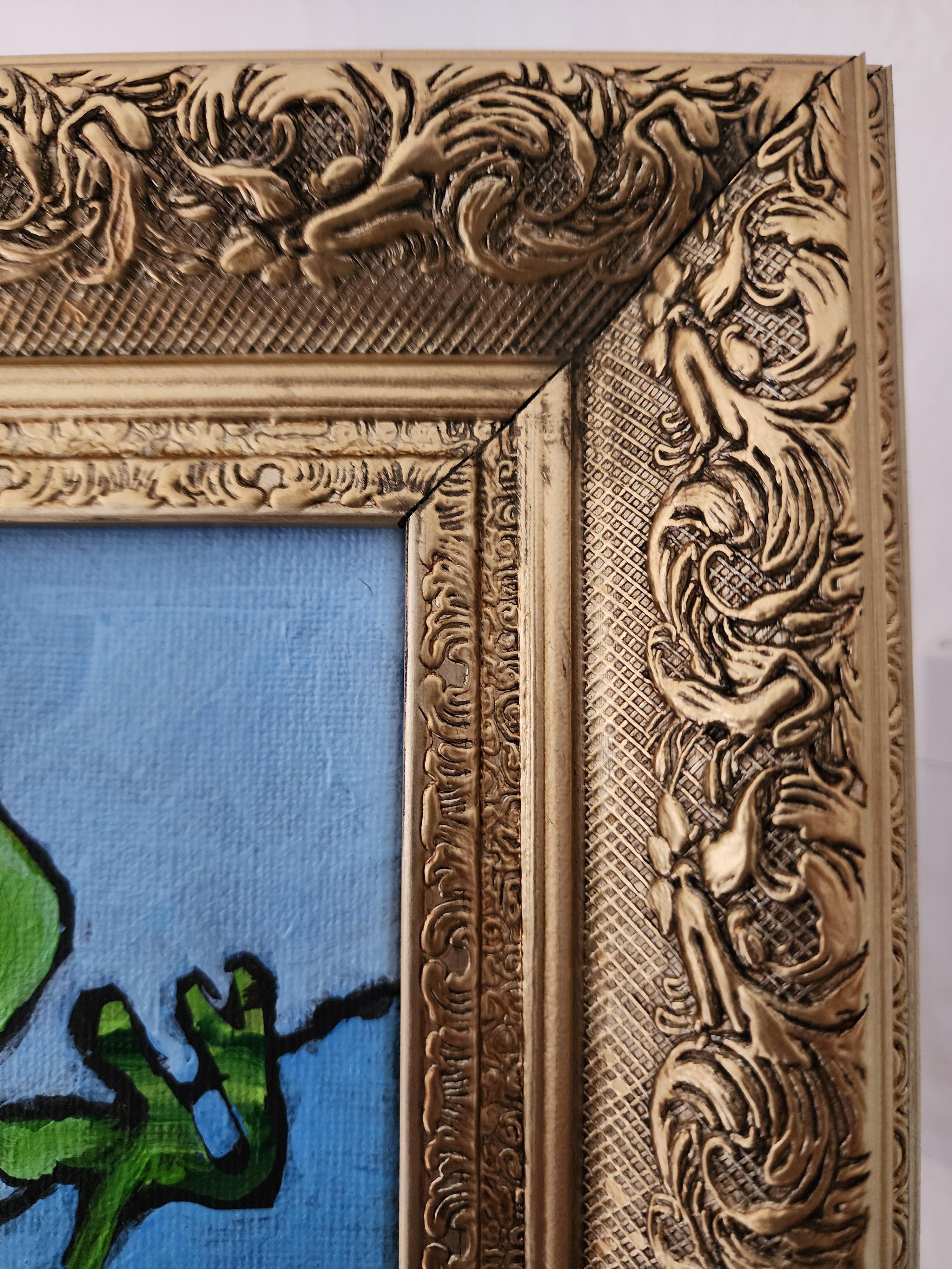 Gemälde Tier Pferd Modern Gold Zeitgenössisch Auffallend Investieren Kühn Friedlich im Angebot 5