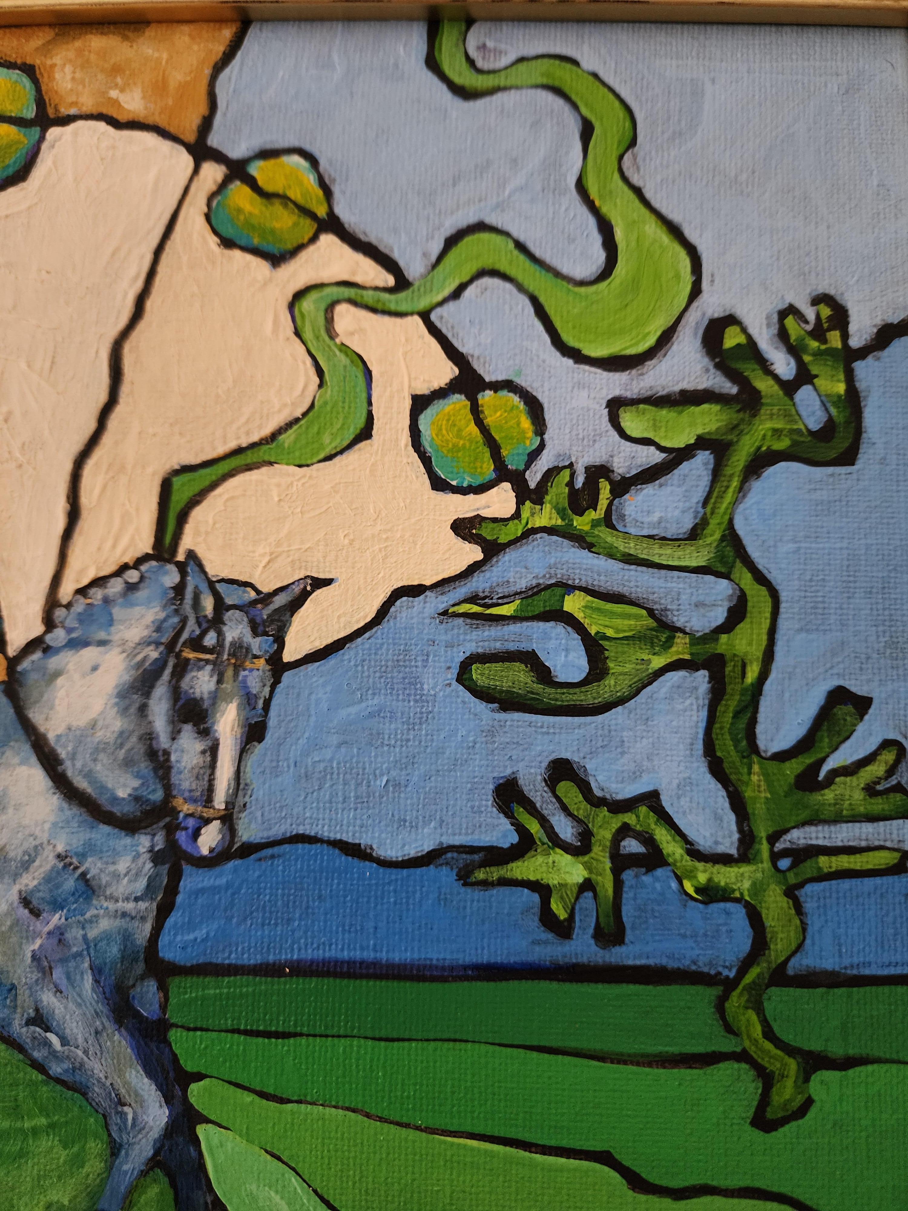 Gemälde Tier Pferd Modern Gold Zeitgenössisch Auffallend Investieren Kühn Friedlich im Angebot 6