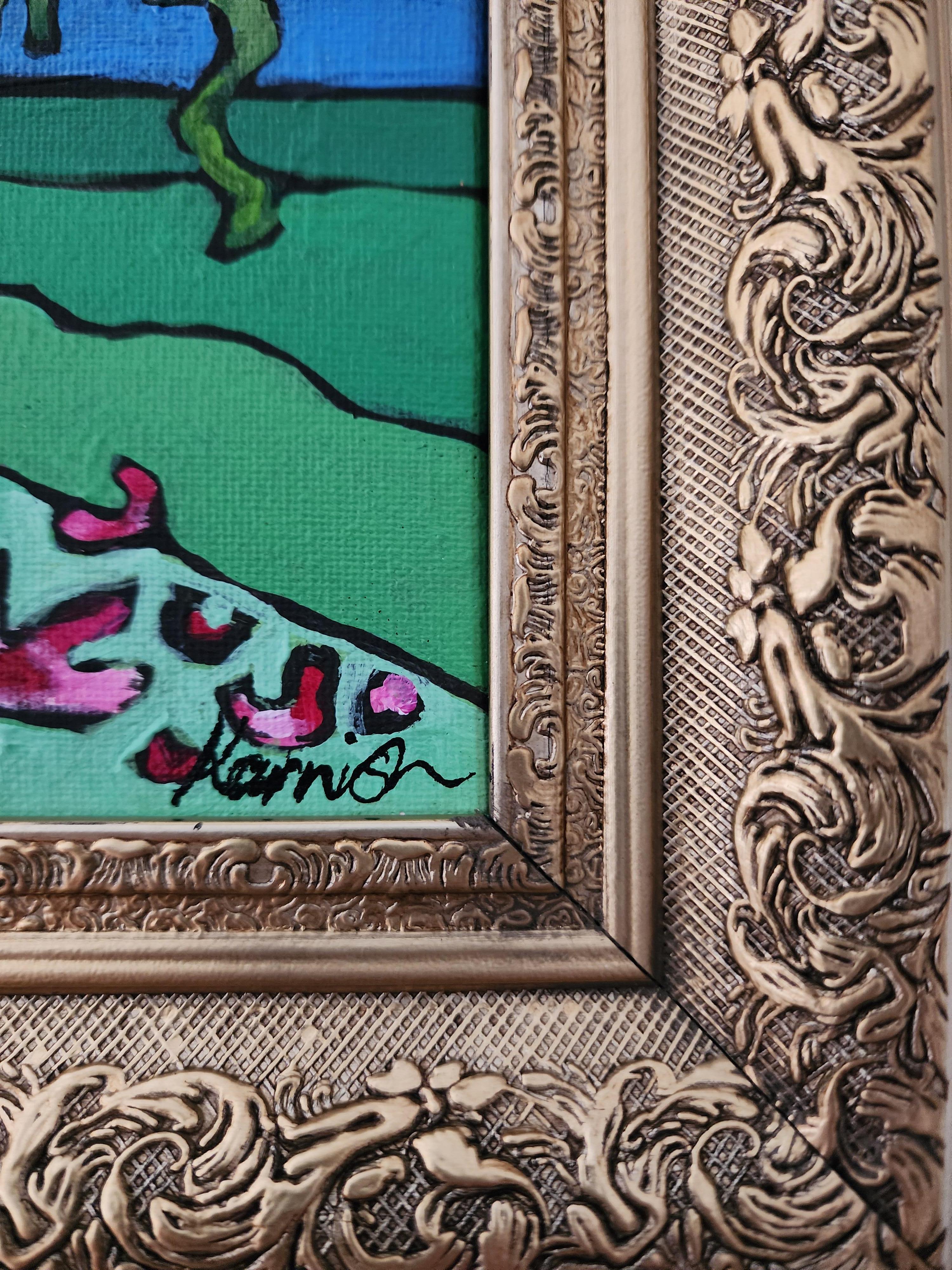 Gemälde Tier Pferd Modern Gold Zeitgenössisch Auffallend Investieren Kühn Friedlich im Angebot 7