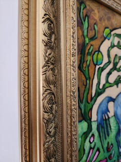 Painting Animal Horse Modern Gold Contemporary Striking Invest Bold Peaceful