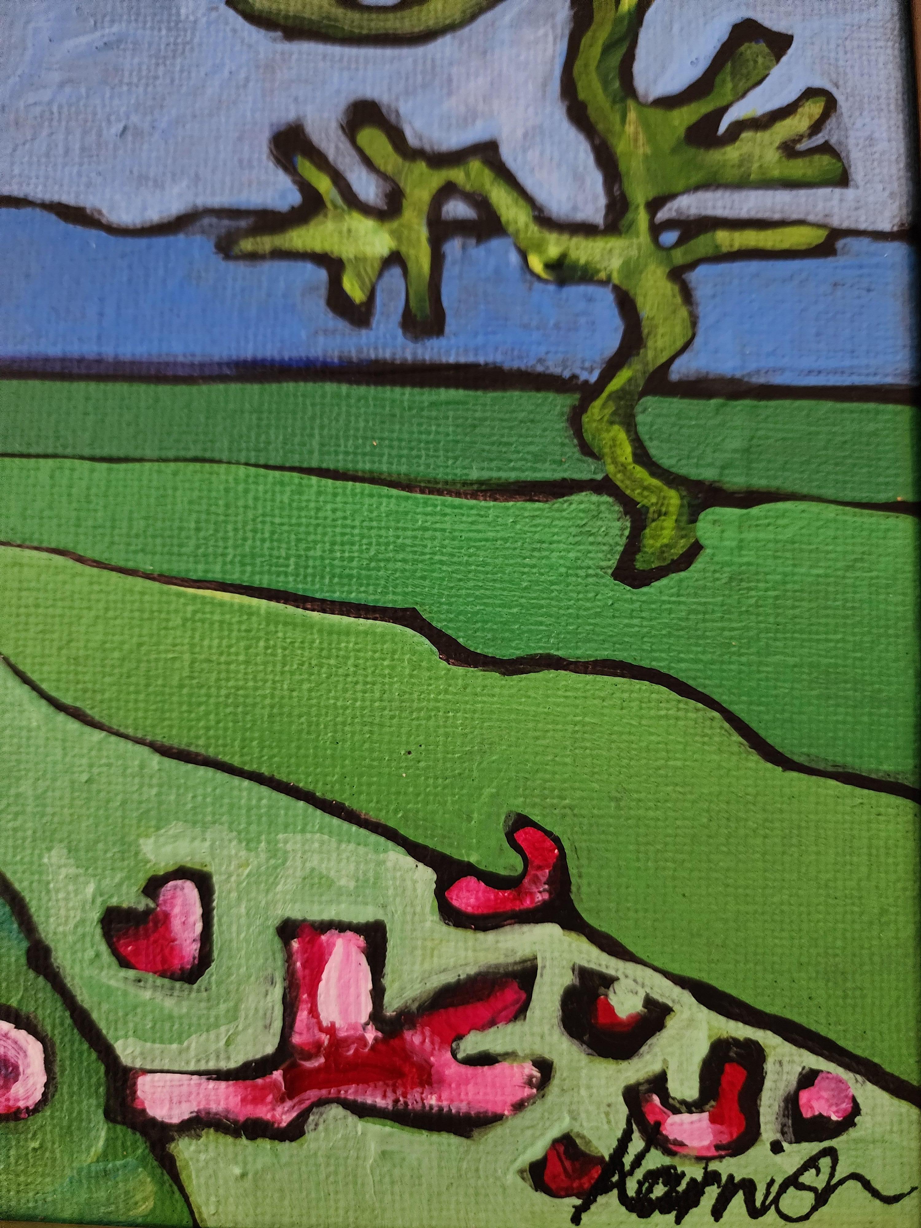 Gemälde Tier Pferd Modern Gold Zeitgenössisch Auffallend Investieren Kühn Friedlich (Grau), Abstract Painting, von Karnish Art