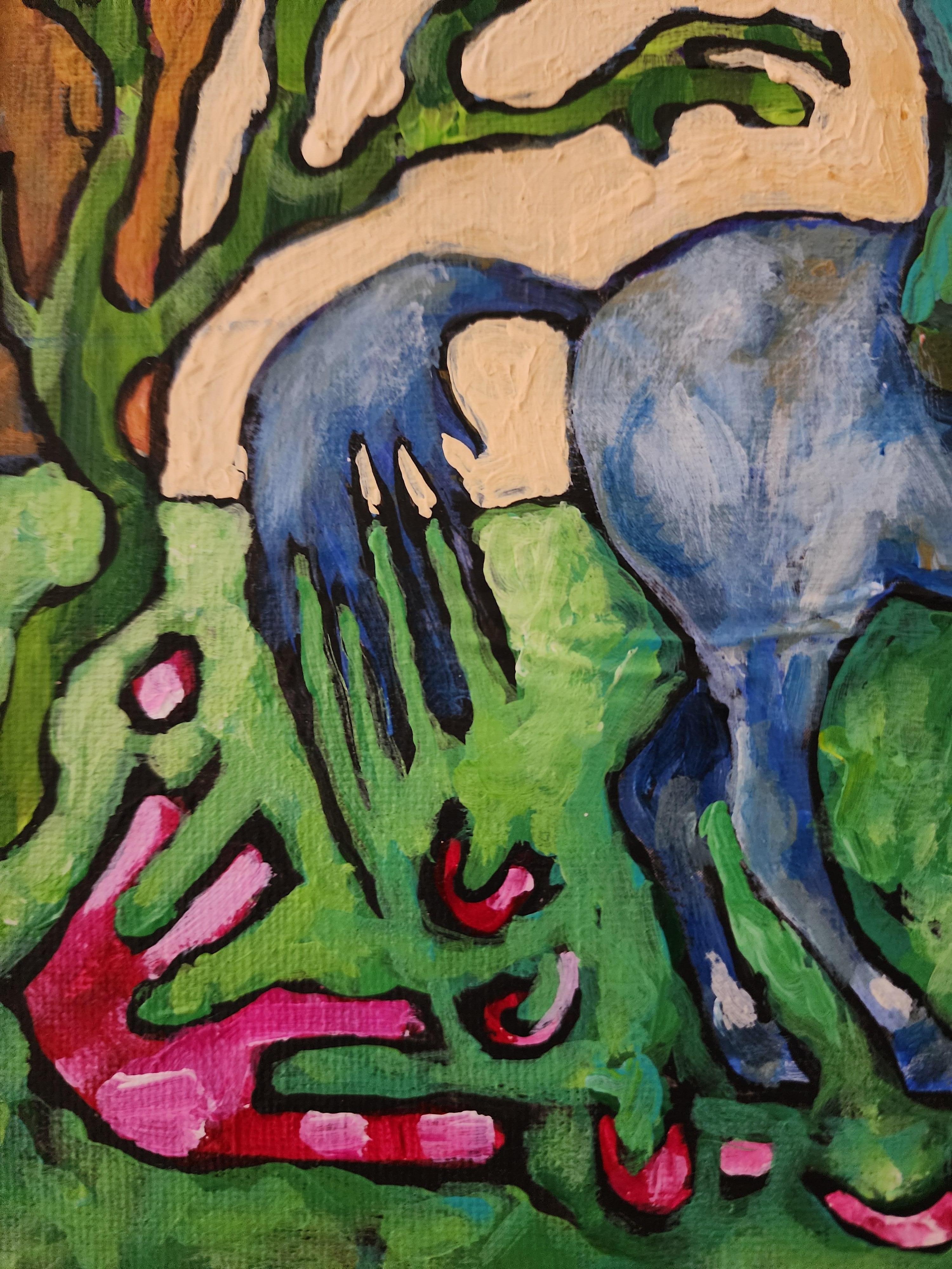 Gemälde Tier Pferd Modern Gold Zeitgenössisch Auffallend Investieren Kühn Friedlich im Angebot 4