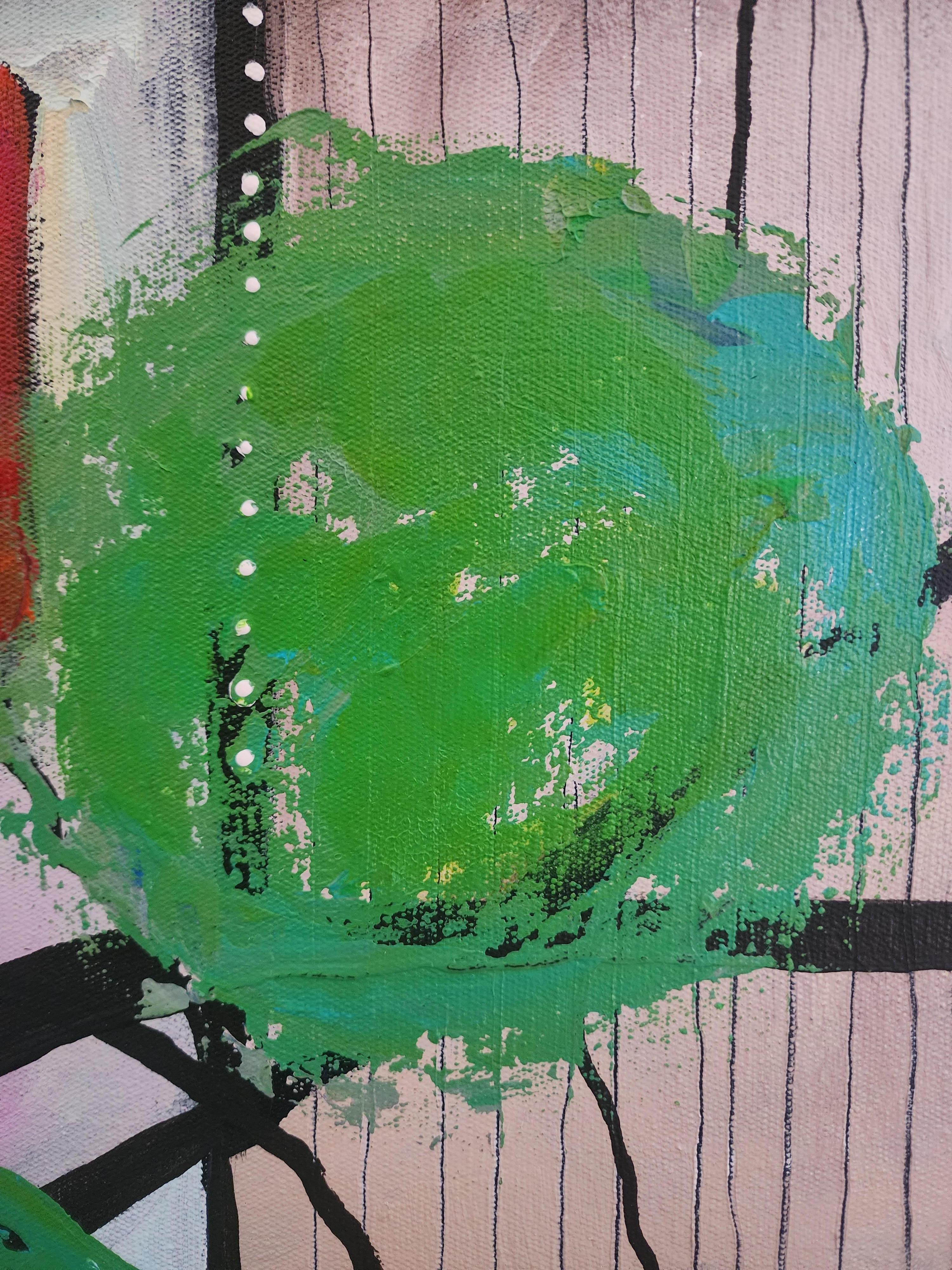 Painting Bold Abstract Nature Seasons Transformation Maximalism Warm Investment For Sale 9