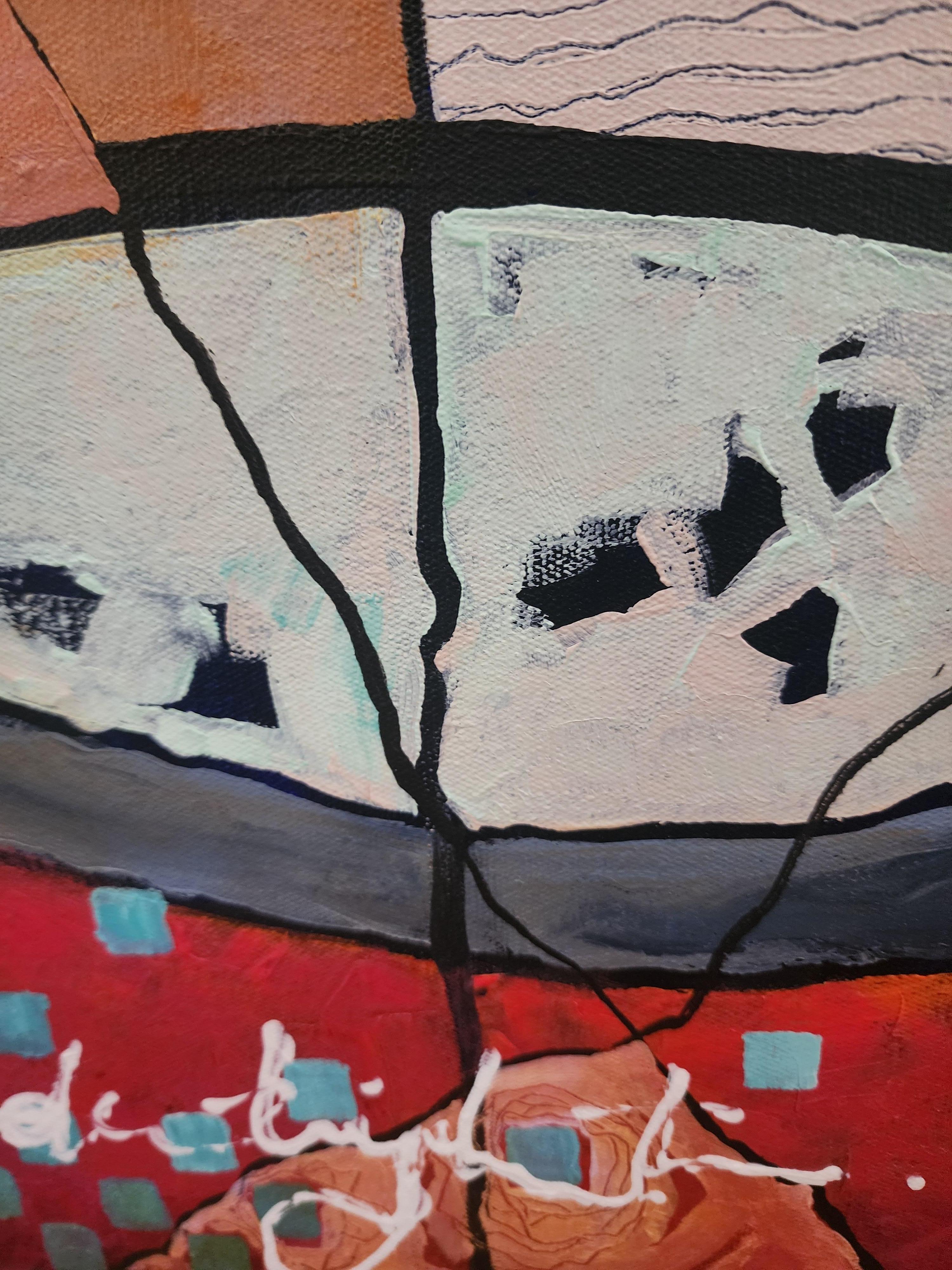 Painting Bold Abstract Nature Seasons Transformation Maximalism Warm Investment For Sale 11