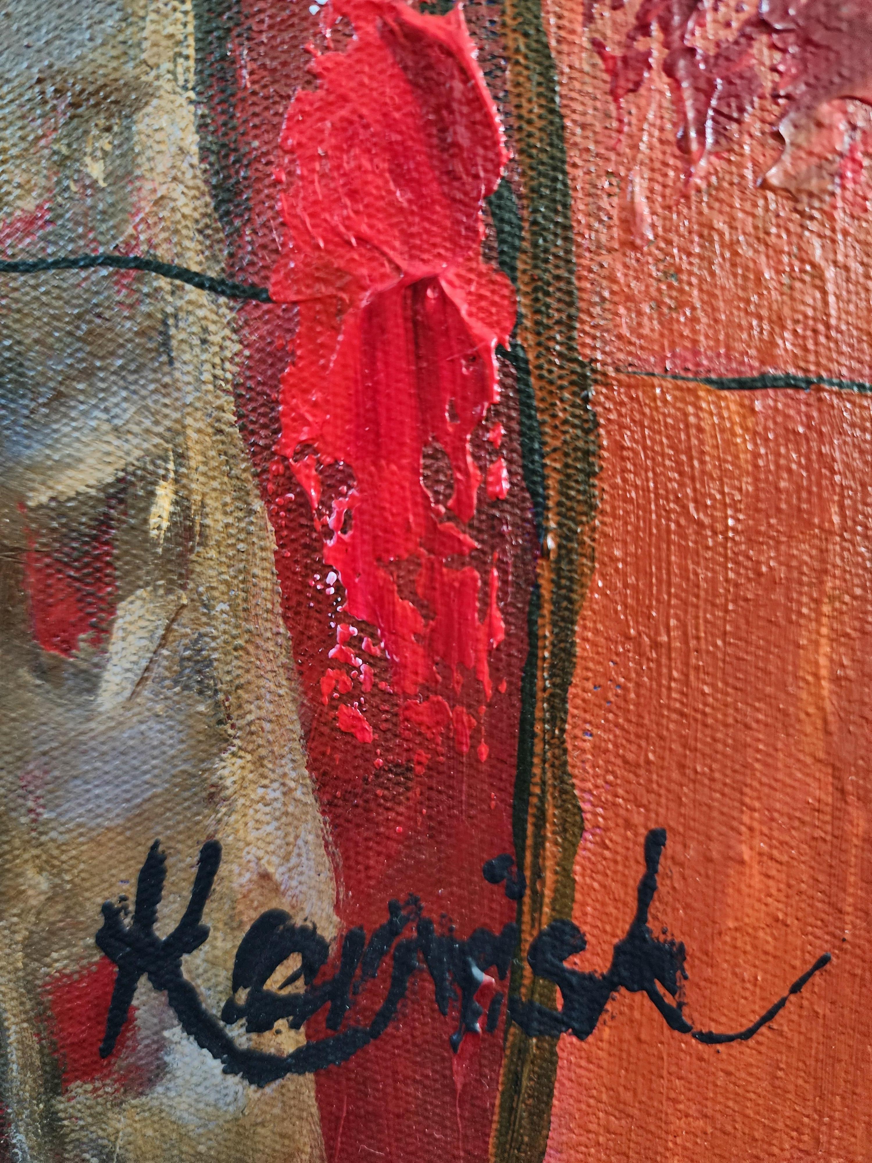 Painting Bold Abstract Nature Seasons Transformation Maximalism Warm Investment For Sale 1