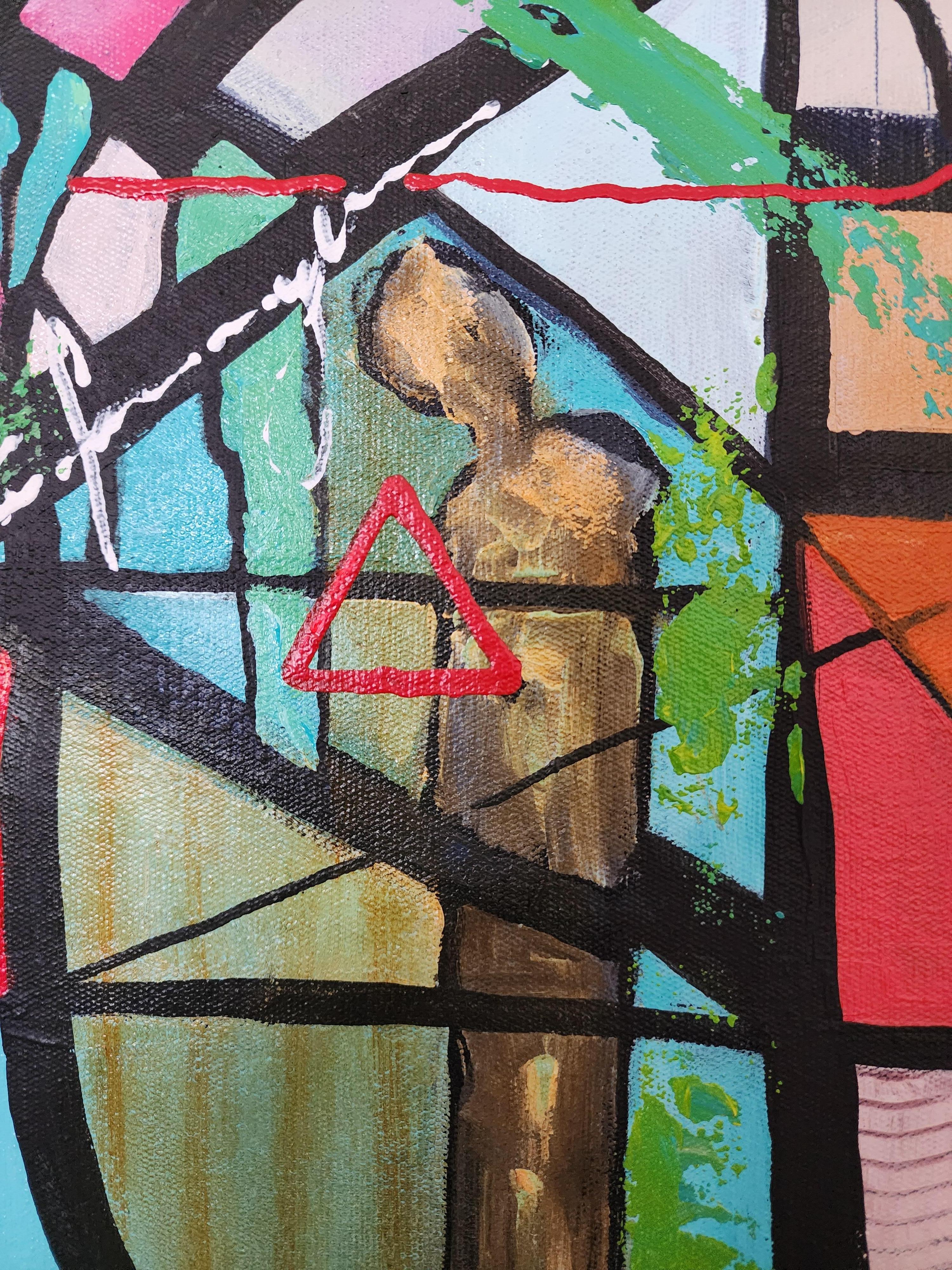 Painting Bold Abstract Nature Seasons Transformation Maximalism Warm Investment For Sale 5