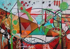 Painting Bold Abstract Nature Seasons Transformation Maximalism Warm Investment