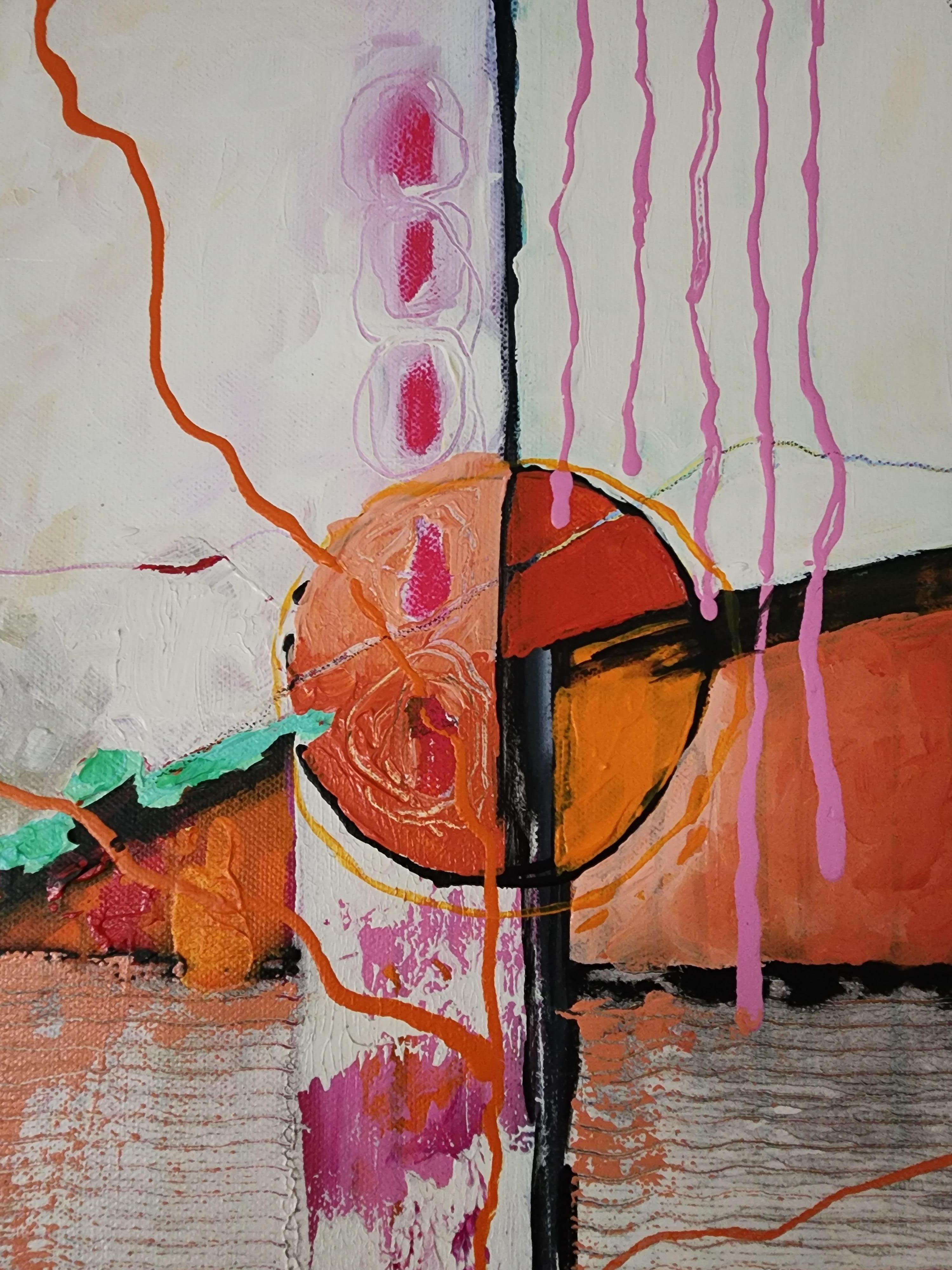 Painting Contemporary Abstract Pantone Peach Fuzz Compassion Bold Investment For Sale 9
