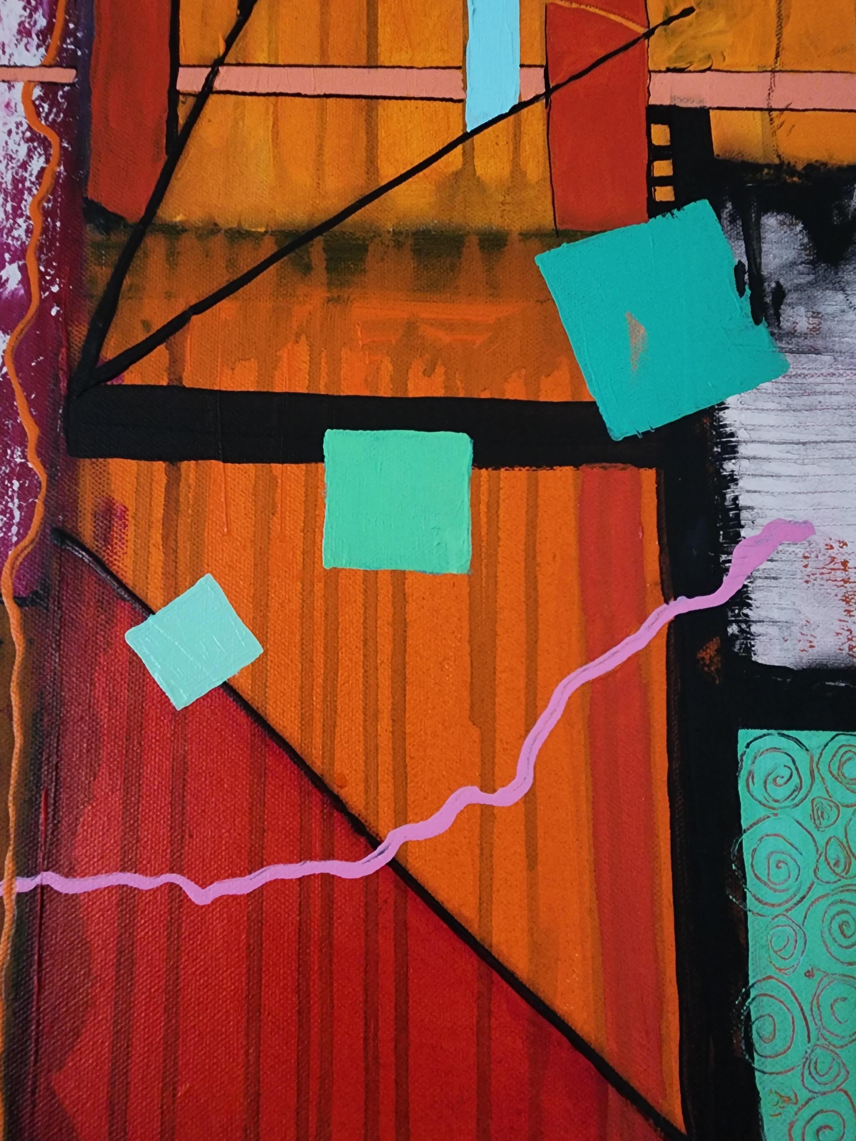 Painting Contemporary Abstract Pantone Peach Fuzz Compassion Bold Investment For Sale 11