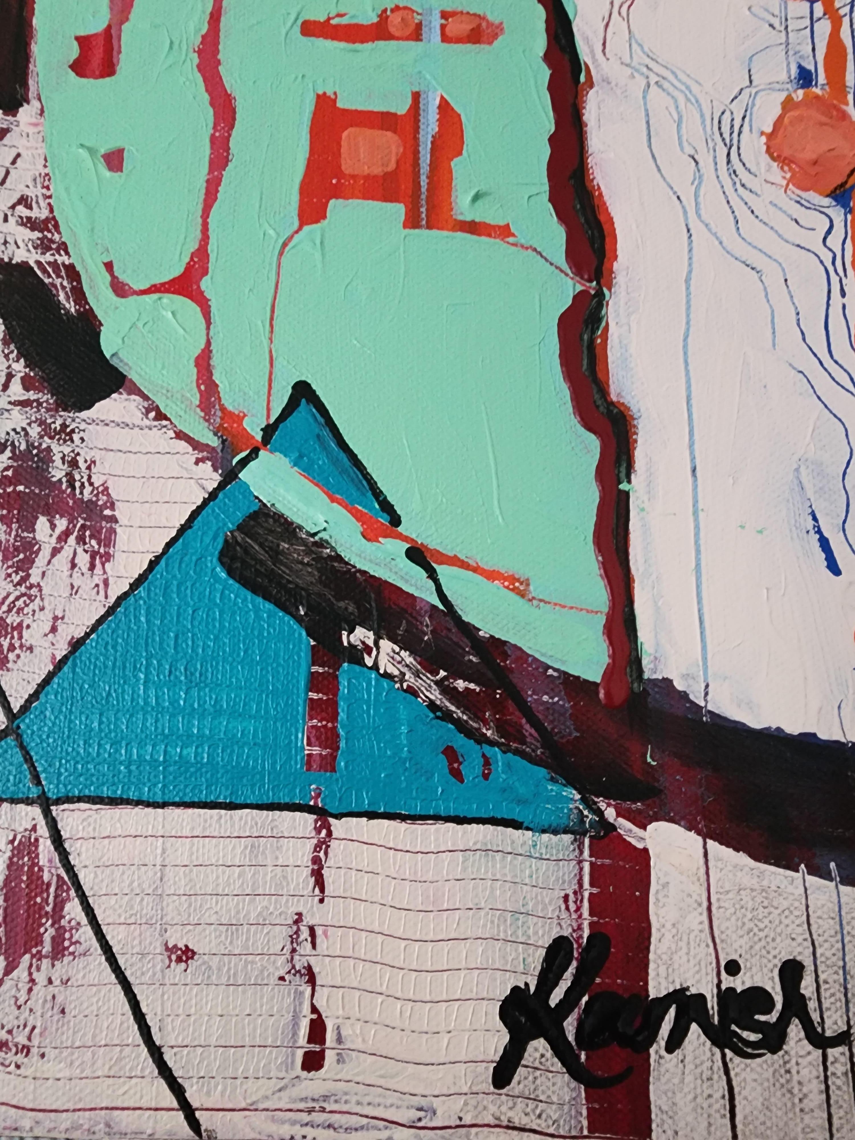 Painting Contemporary Abstract Pantone Peach Fuzz Compassion Bold Investment For Sale 13