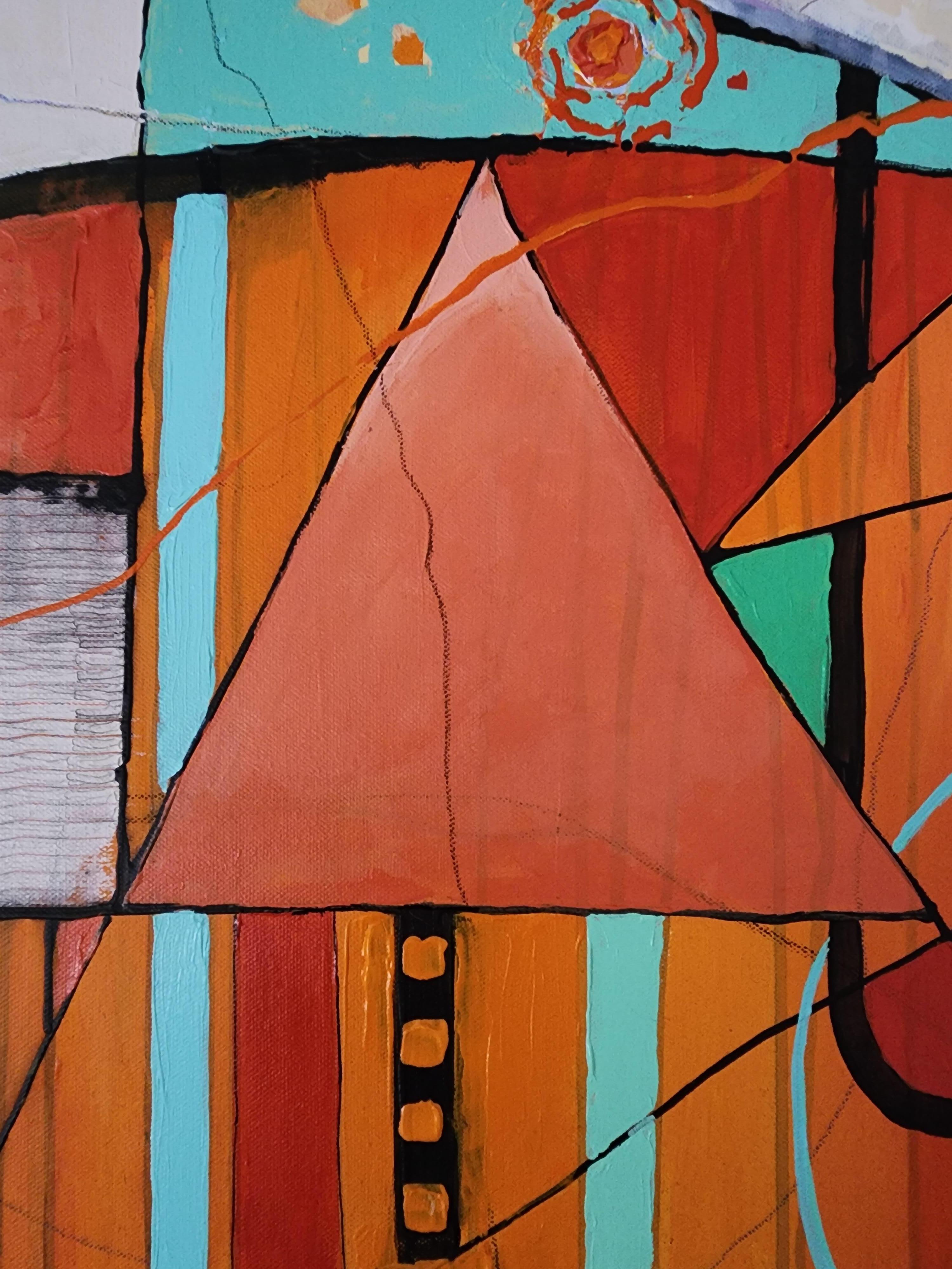 Painting Contemporary Abstract Pantone Peach Fuzz Compassion Bold Investment For Sale 14