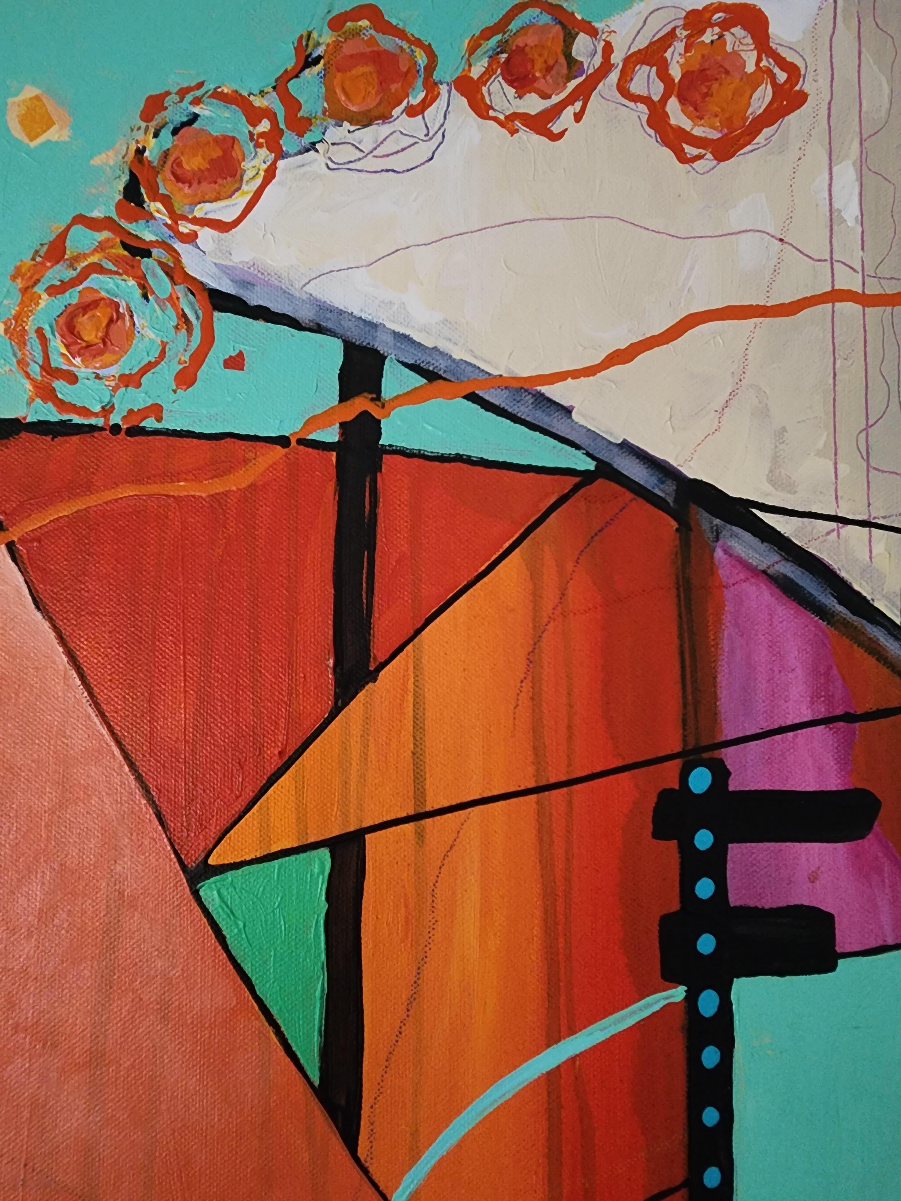 Painting Contemporary Abstract Pantone Peach Fuzz Compassion Bold Investment For Sale 16