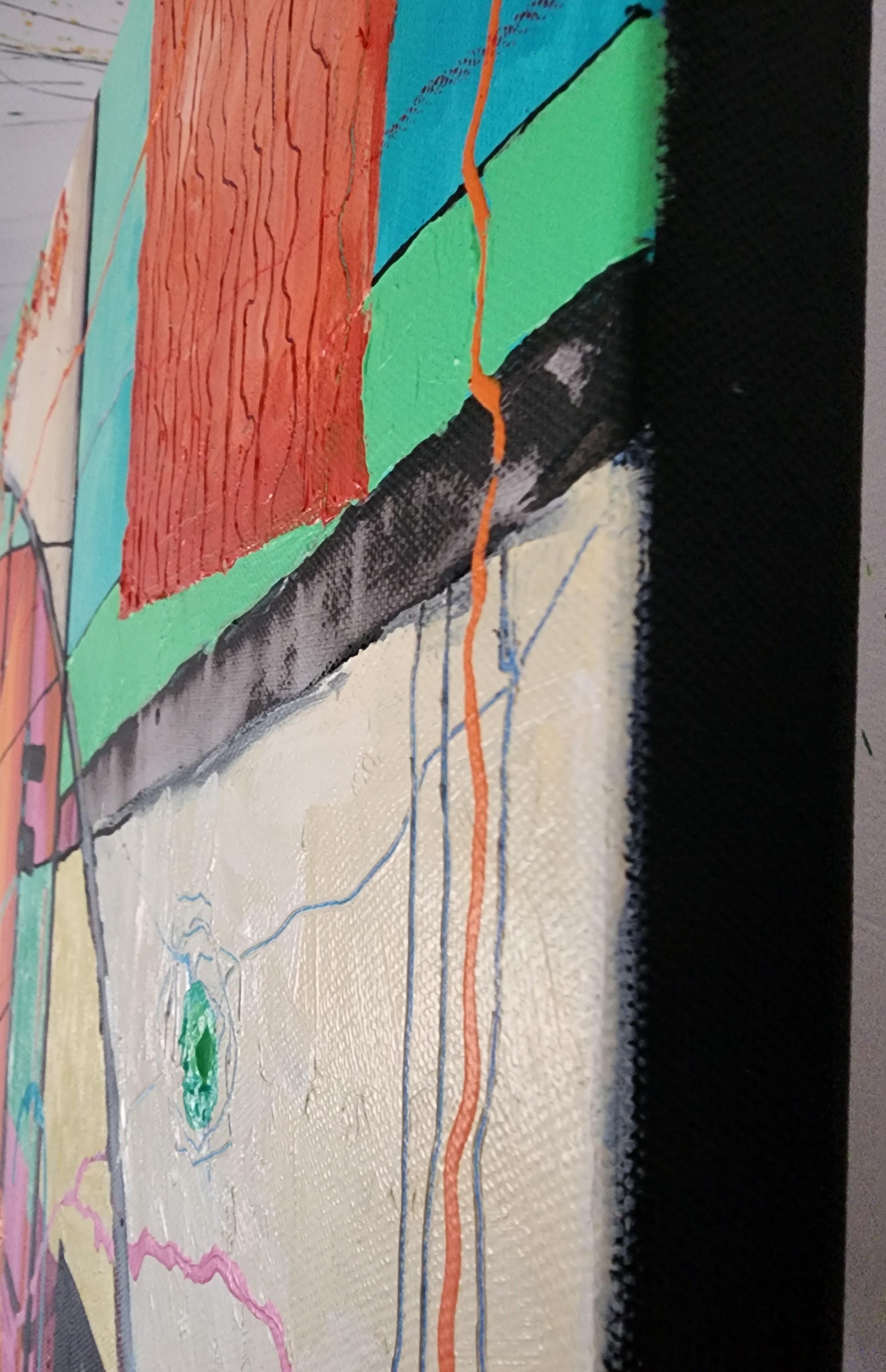 Painting Contemporary Abstract Pantone Peach Fuzz Compassion Bold Investment For Sale 1