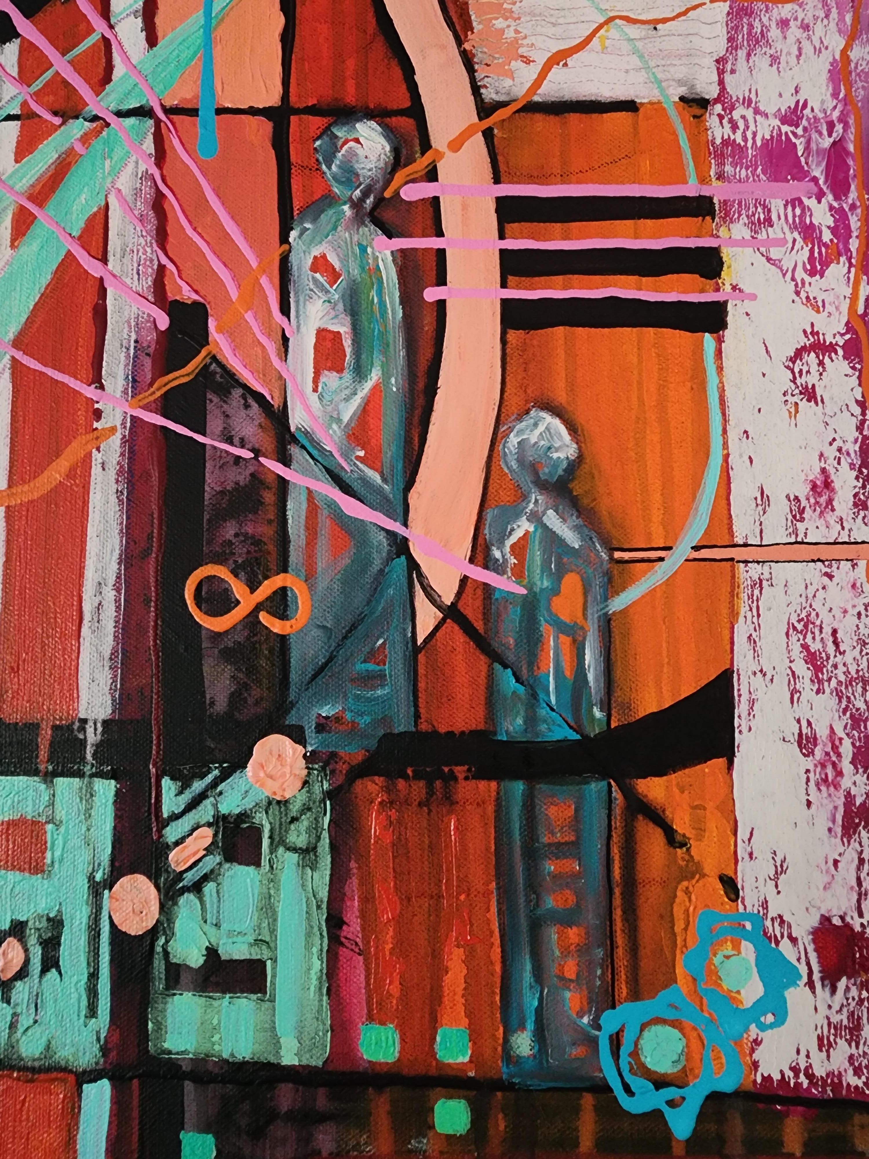 Painting Contemporary Abstract Pantone Peach Fuzz Compassion Bold Investment For Sale 2