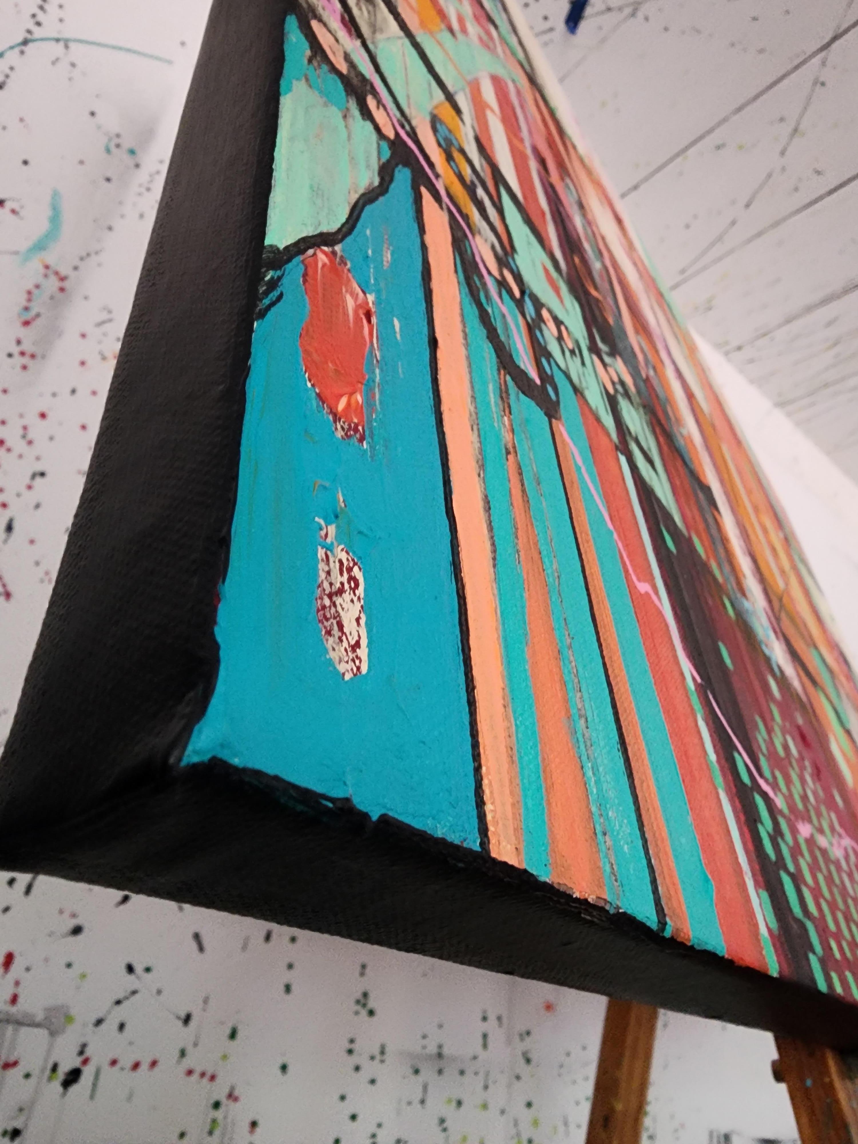 Painting Contemporary Abstract Pantone Peach Fuzz Compassion Bold Investment For Sale 4
