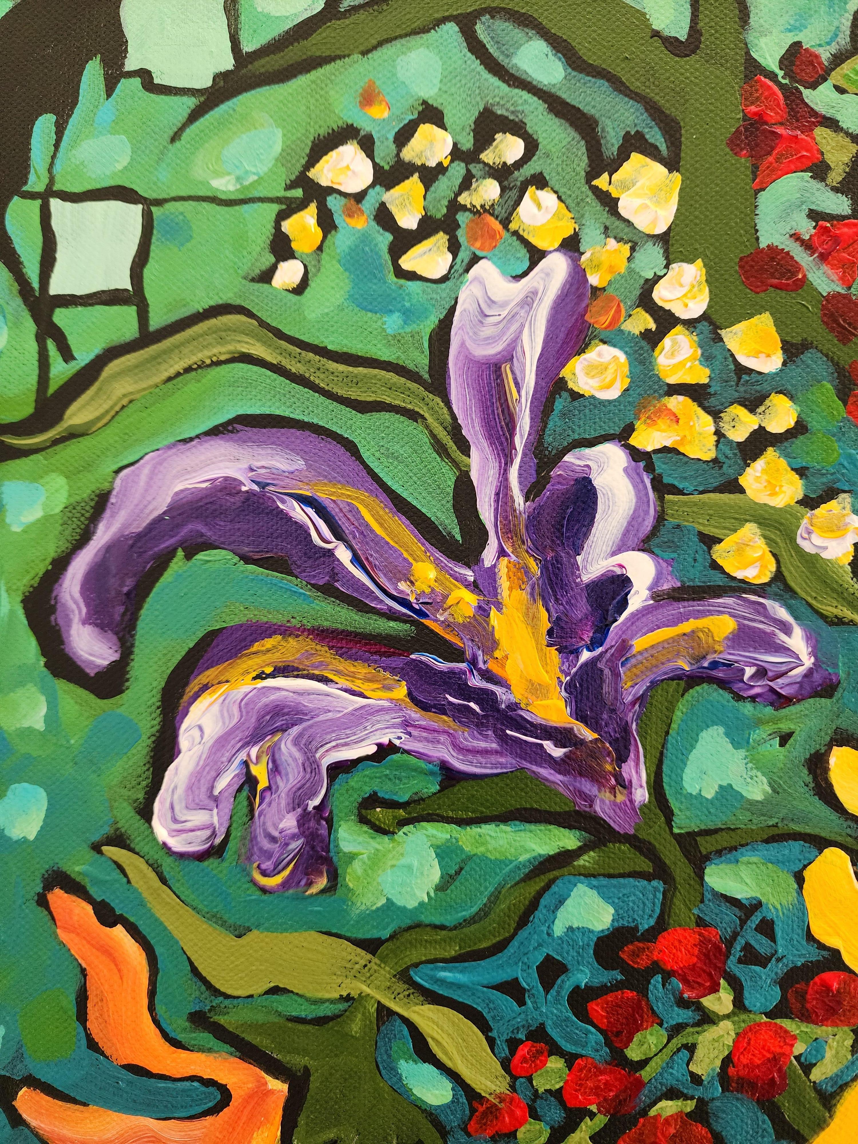 Title: Pot of Gold

Painting Floral Bouquet Gold Fine art Investment Colorful Flowers Contemporary

This acrylic painting bursts with vibrant colors, capturing the wild, untamed energy of nature’s beauty in full bloom. I poured my soul into each