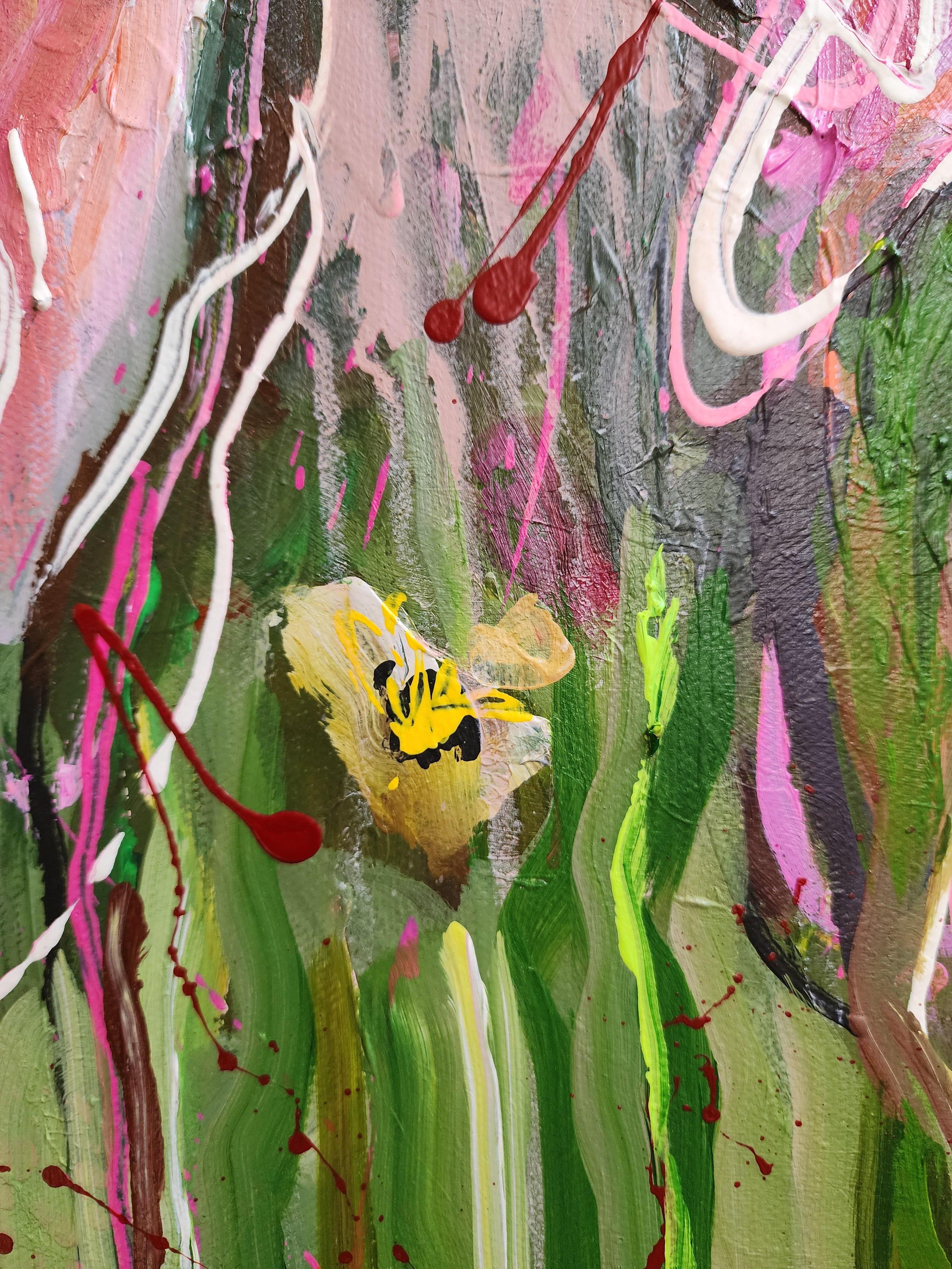 Pintura Floral Naturaleza Muerta Colorido Llamativo Inversión Libre Paisaje Abstracto en venta 13