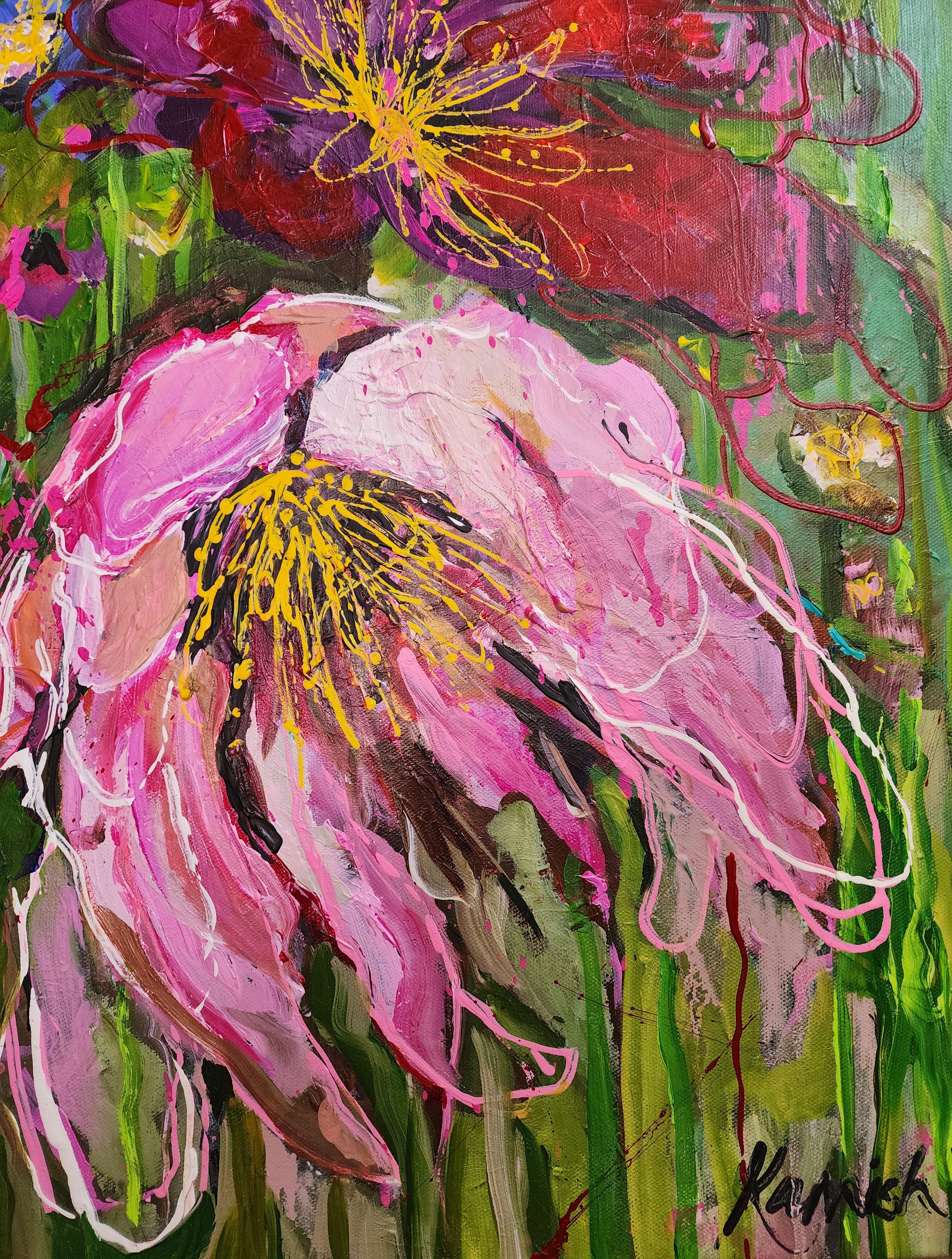 Pintura Floral Naturaleza Muerta Colorido Llamativo Inversión Libre Paisaje Abstracto - Painting Expresionismo abstracto de Karnish Art