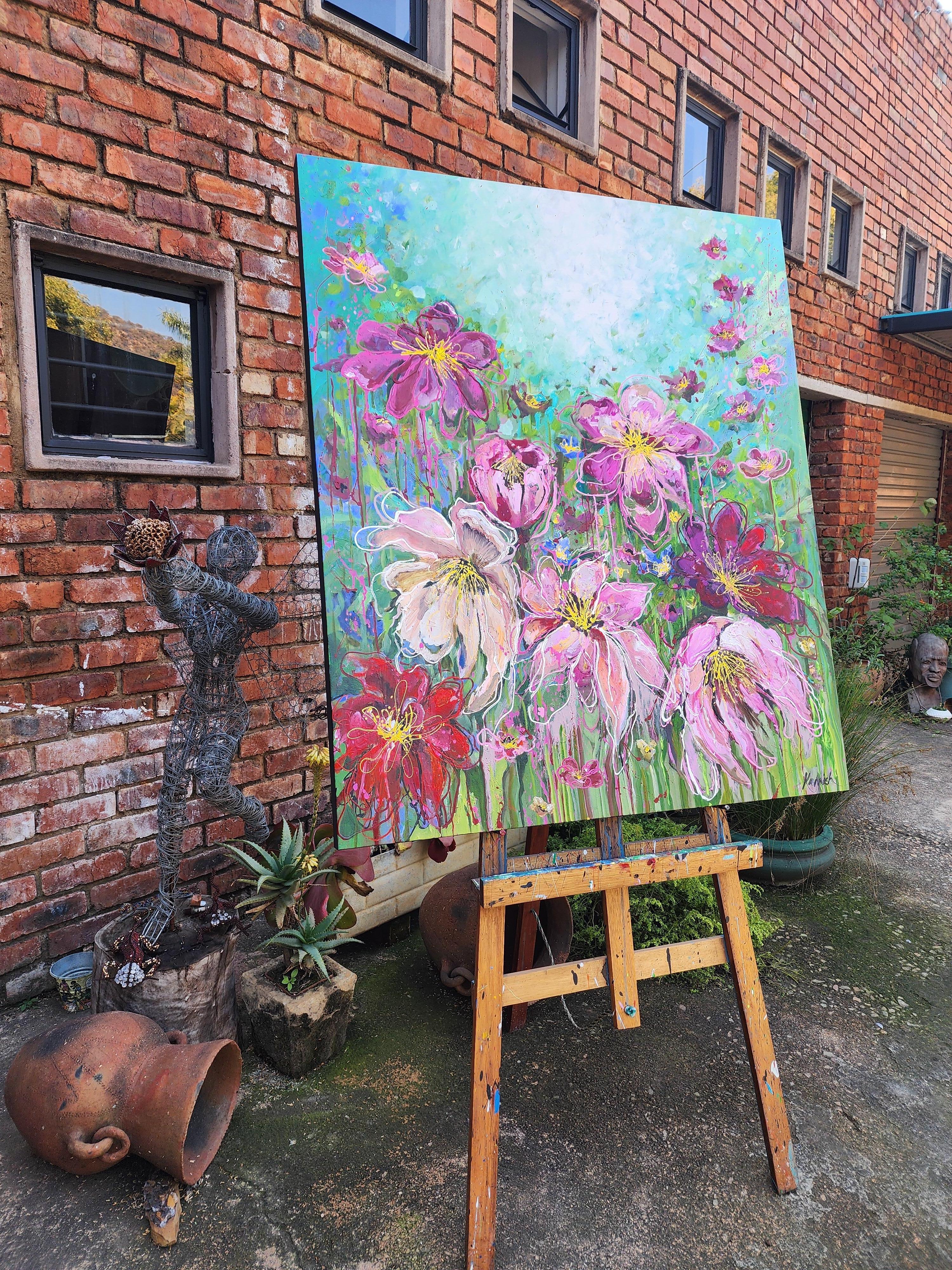 Título Floraciones abundantes

Pintura Floral Naturaleza Muerta Colorido Llamativo Inversión Libre Paisaje Abstracto

¡Qué pintura floral tan deliciosa!

Vertí mi corazón en esta vibrante pieza acrílica, canalizando emociones alegres y abundantes a