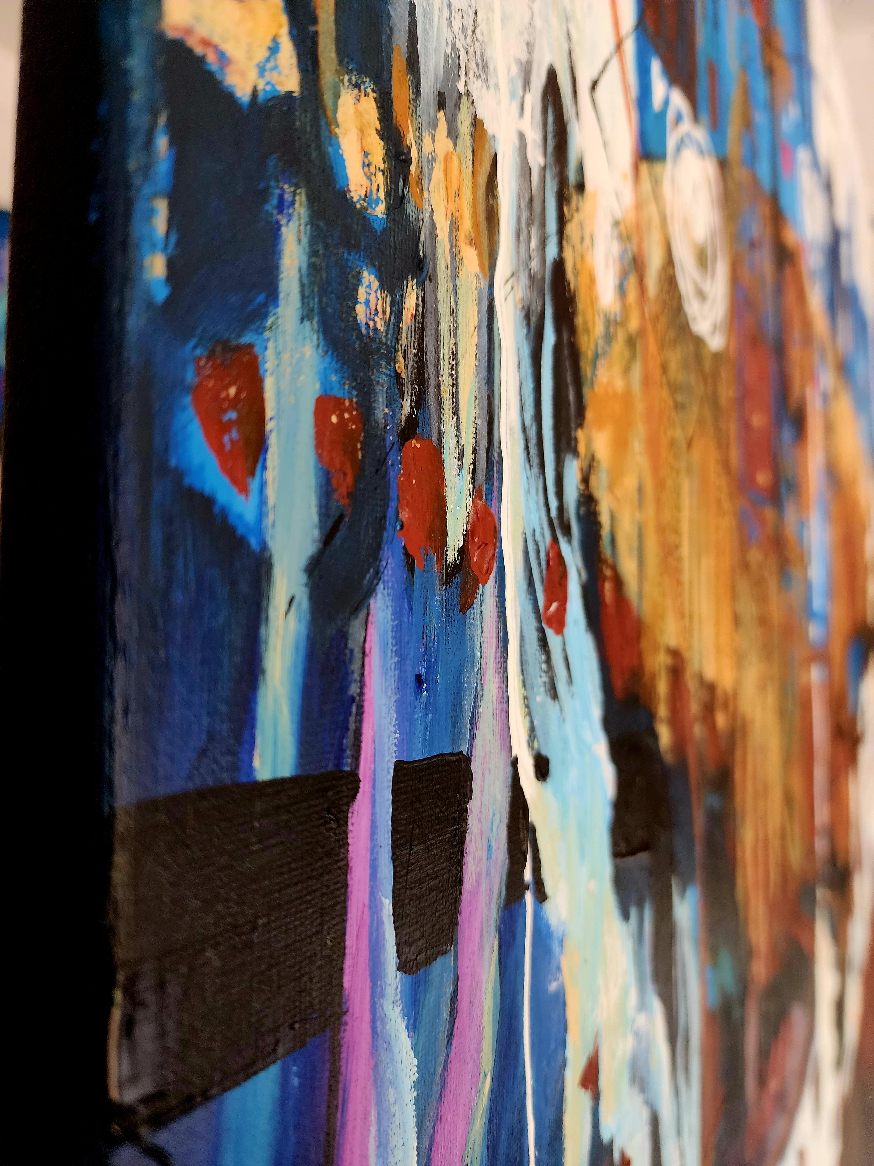 Painting Large Abstract Figures Animal Nature Soulful Earthy Calm Modern Bold For Sale 8