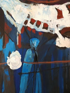 Pittura Grande Figure Astratte Animali Nature Anima Terrestre Calma Moderna Grassetto