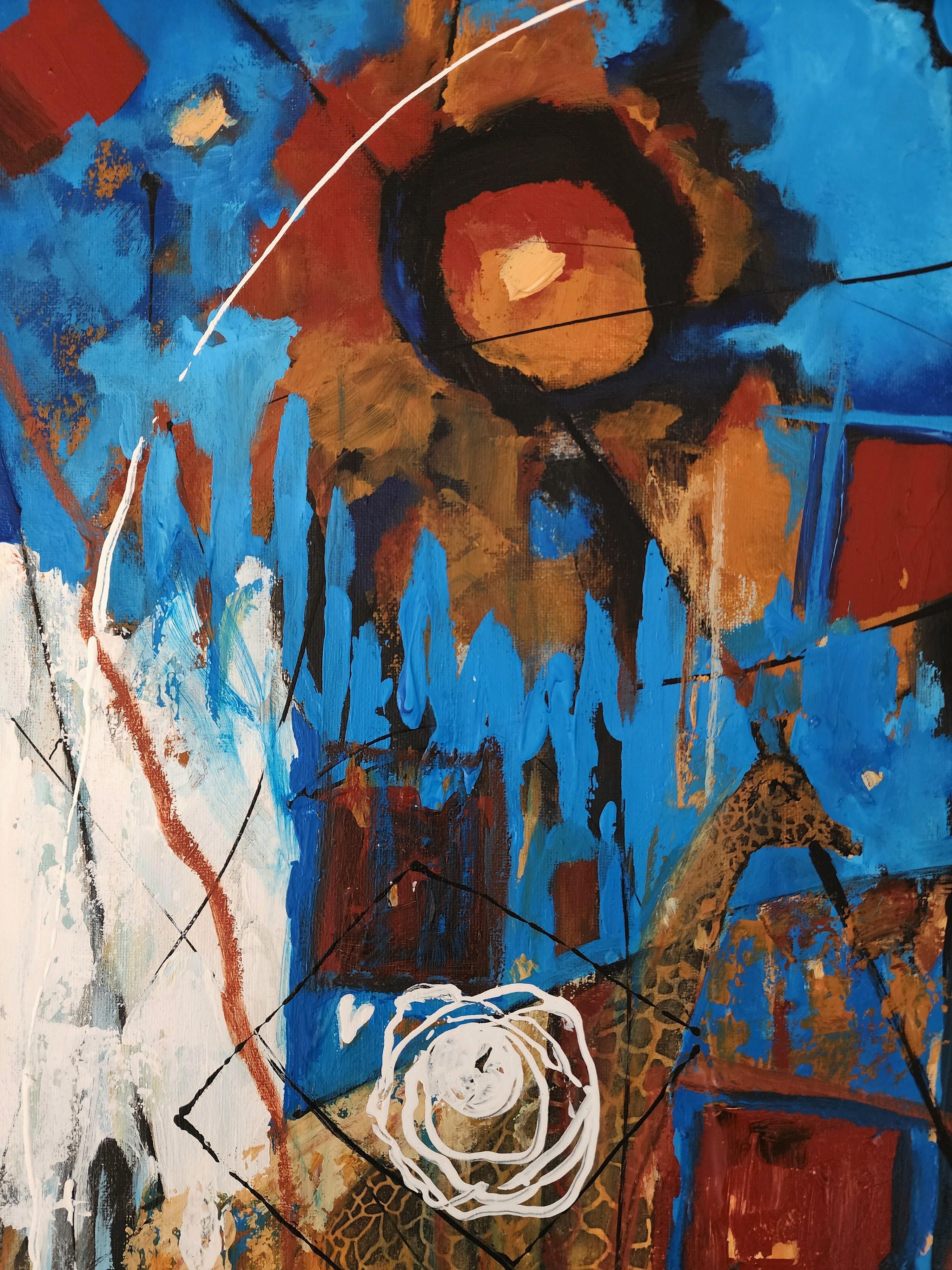 Title: The Guardians of Vision

Painting Abstract Figurative Giraffe Nature Blue Earthy Calm Modern Bold Soulful Invest Large Unique One-of-a-kind

LARGE ARTWORK
This work is part of a series. It is part of a story... It portrays truth, abundant