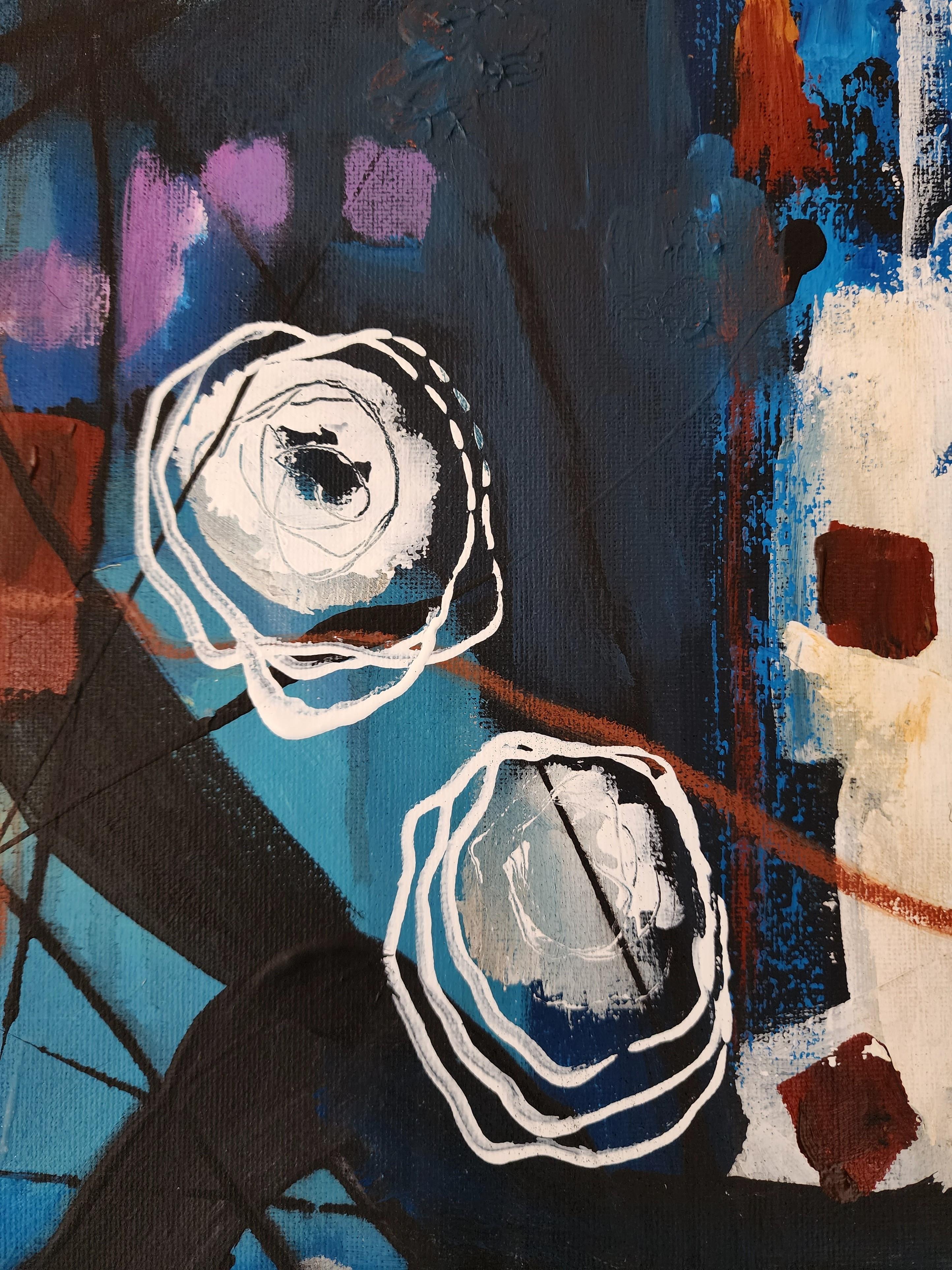 Painting Large Abstract Figures Animal Nature Soulful Earthy Calm Modern Bold For Sale 5