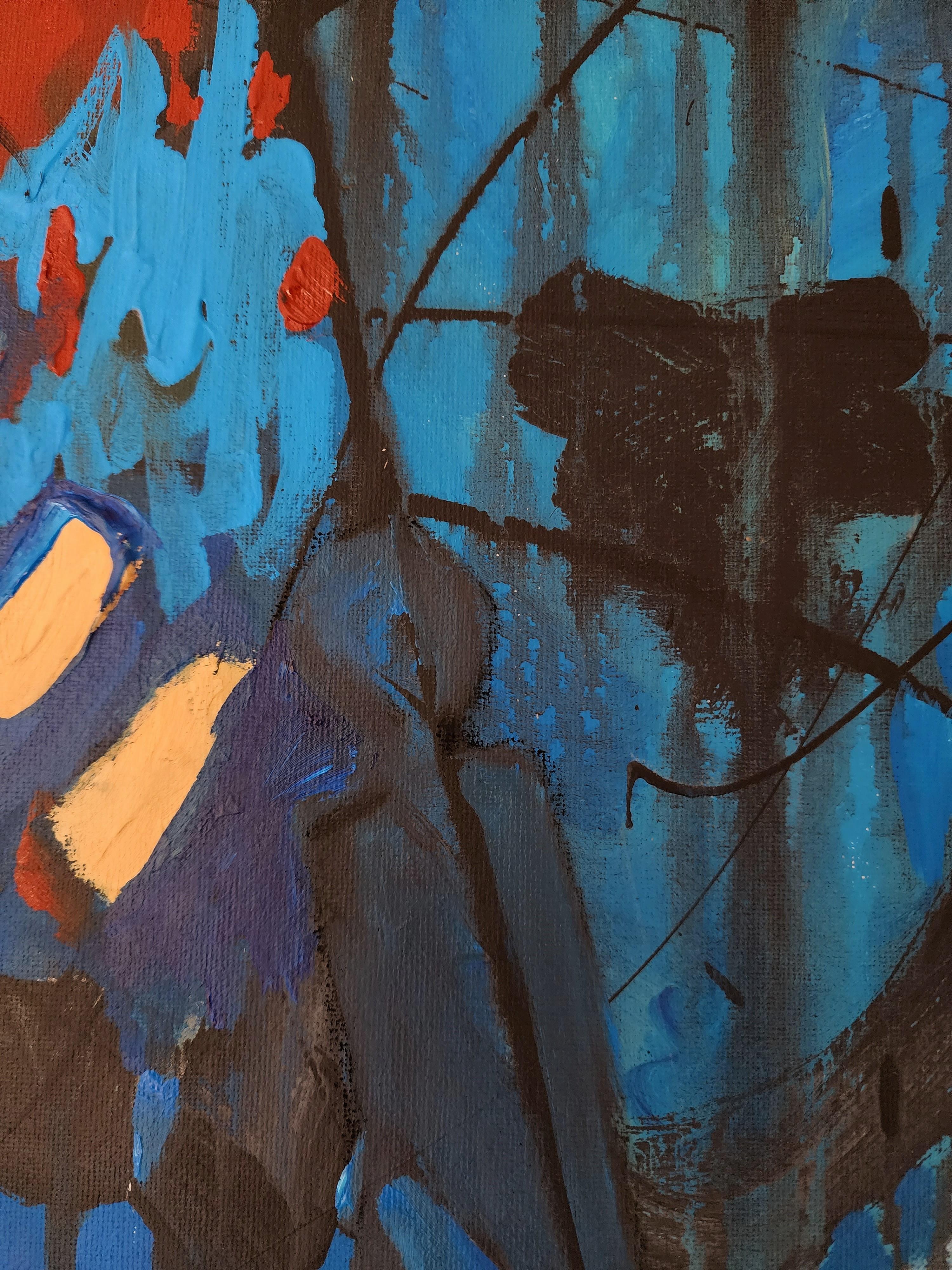 Painting Large Abstract Figures Animal Nature Soulful Earthy Calm Modern Bold For Sale 6