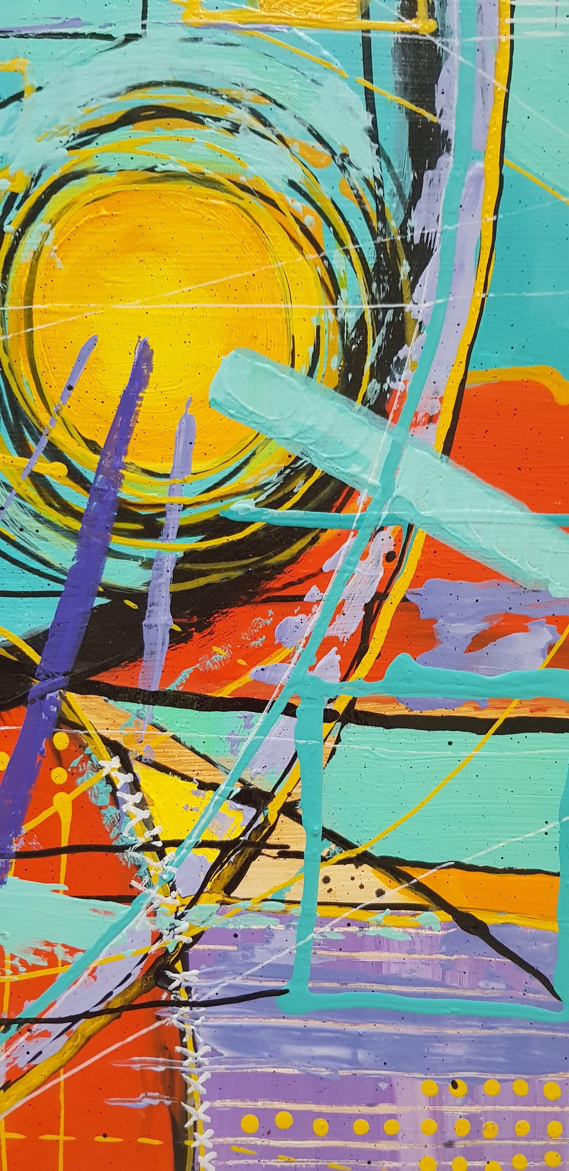 Painting, Modern, Abstract, Colorful, Contemporary, Invest, Artwork, Original - Brown Figurative Painting by Karnish Art