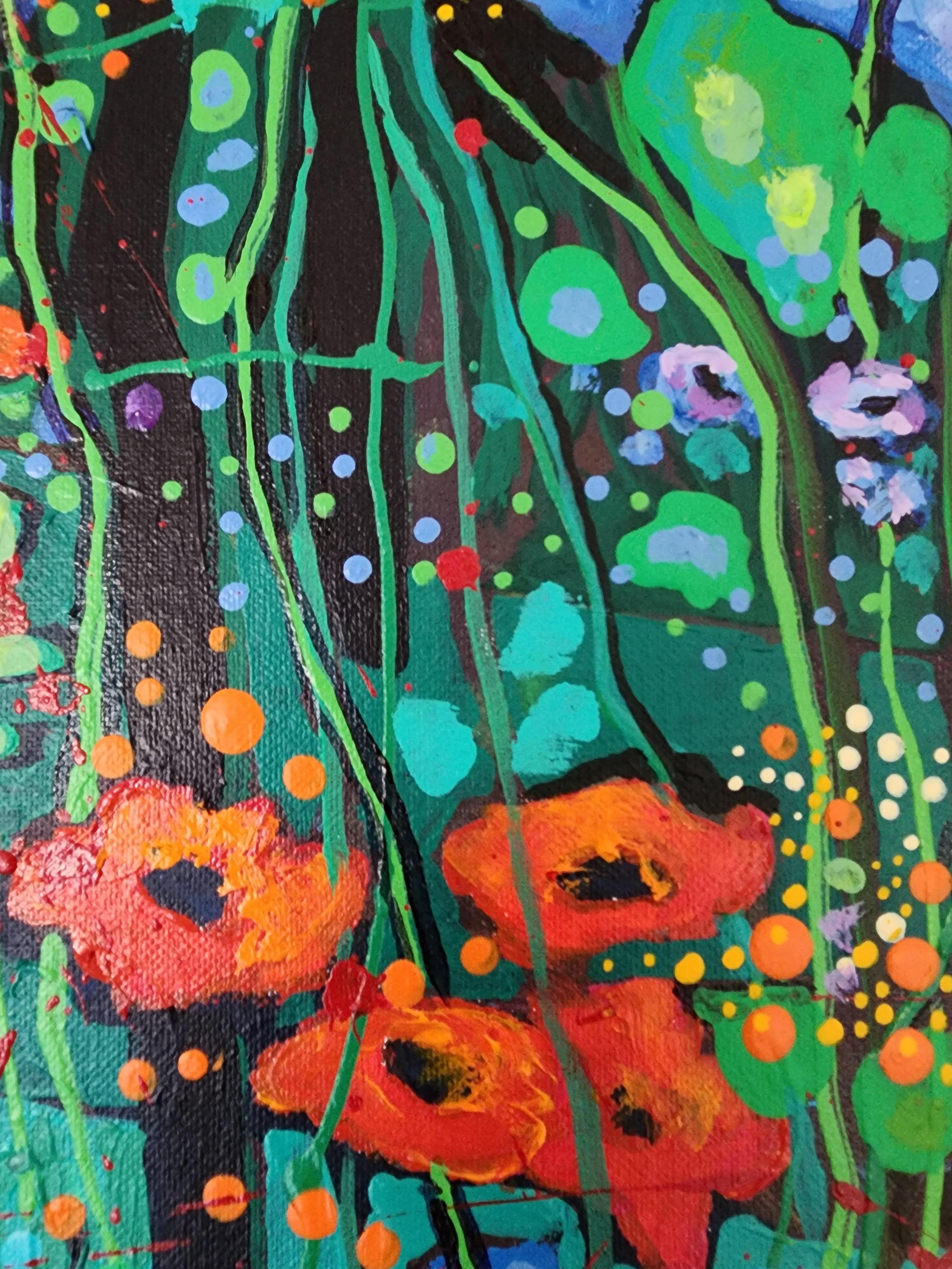 Pops of Poppies Landscape Floral Colorful Flowers Nature Mother Earth en vente 5