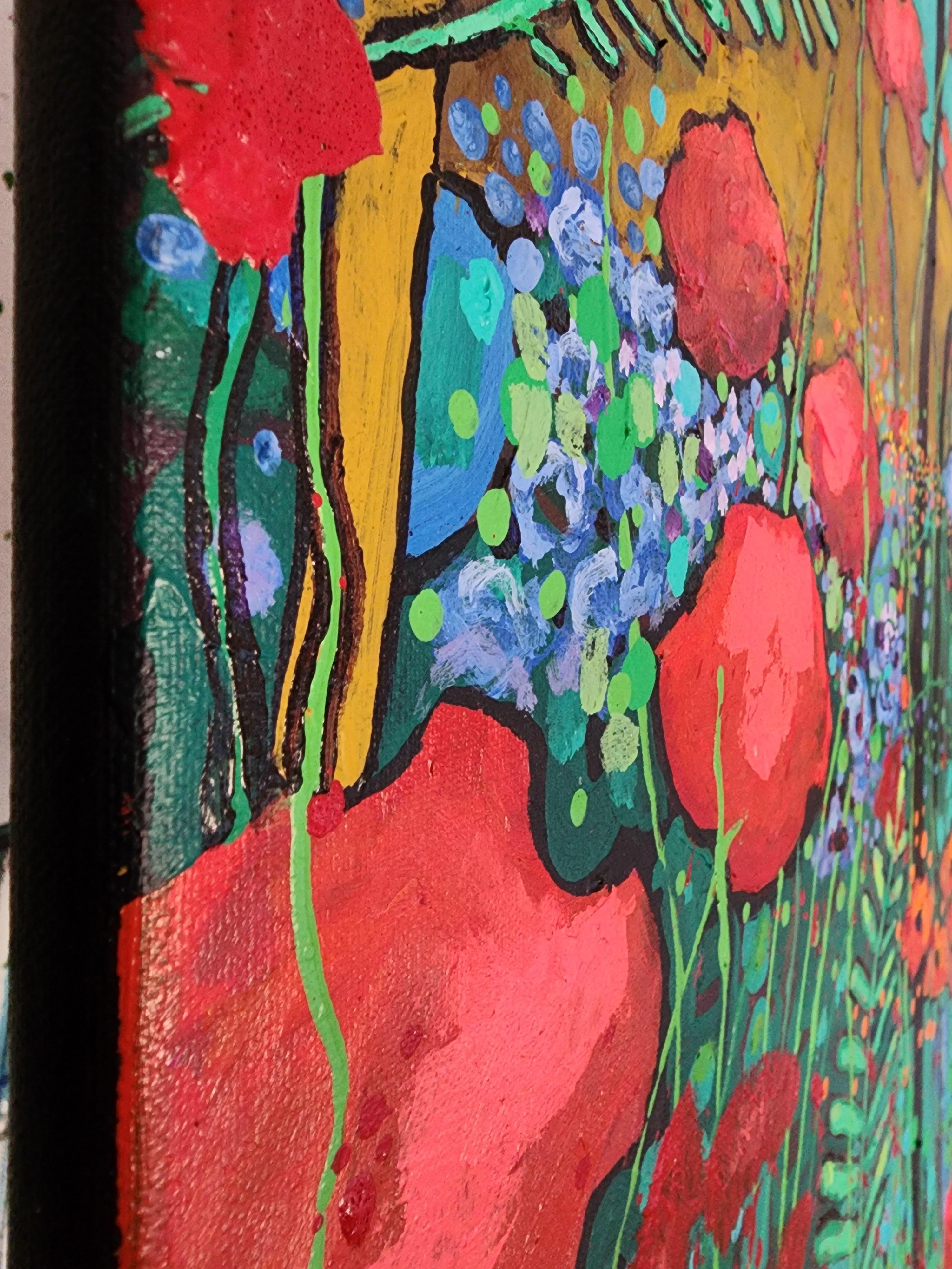 Pops of Poppies Landscape Floral Colorful Flowers Nature Mother Earth en vente 8
