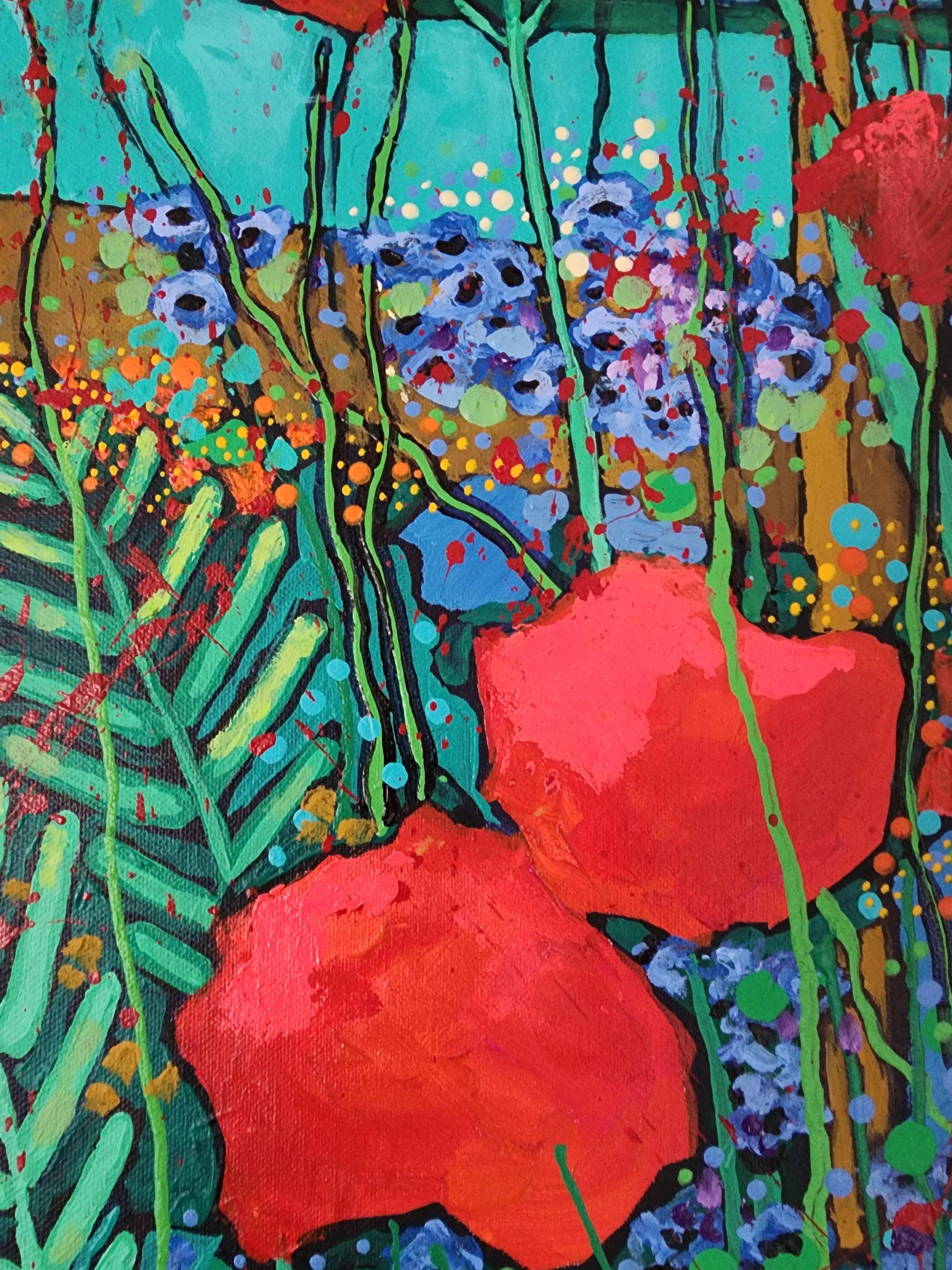 Pops of Poppies Landscape Floral Colorful Flowers Nature Mother Earth en vente 10