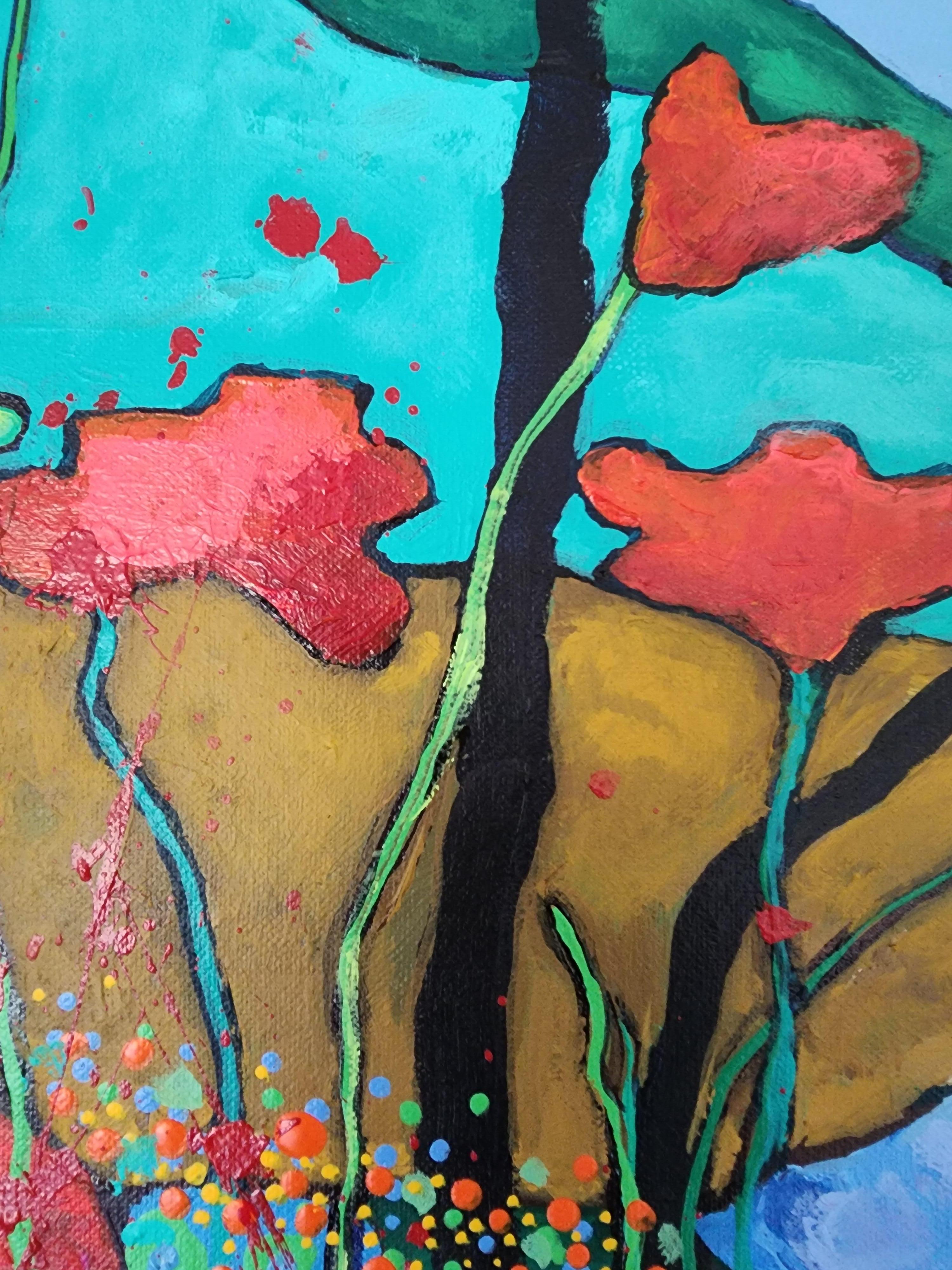 Pops of Poppies Landscape Floral Colorful Flowers Nature Mother Earth en vente 3