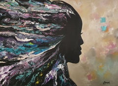 Karnish Art - Portrait Painting Contemplation Africa Bold Flow Dream Striking Investment Gold Portrait Painting Contemplation Africa Bold Flow Dream Striking Investment Gold