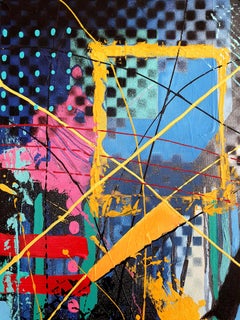 Poseidon - Blue Moon Maximalism Painting Contemporary Bold Ocean Unique Original