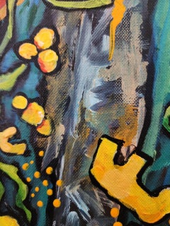 Proximity - Painting Maximalism Night-skies Shooting-star Flowers Dreams Invest