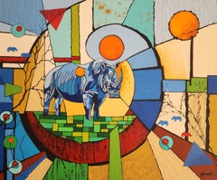 Quintessence, Power, Freedom, Abstract, Rhino, Africa, Geometric, Color, Invest