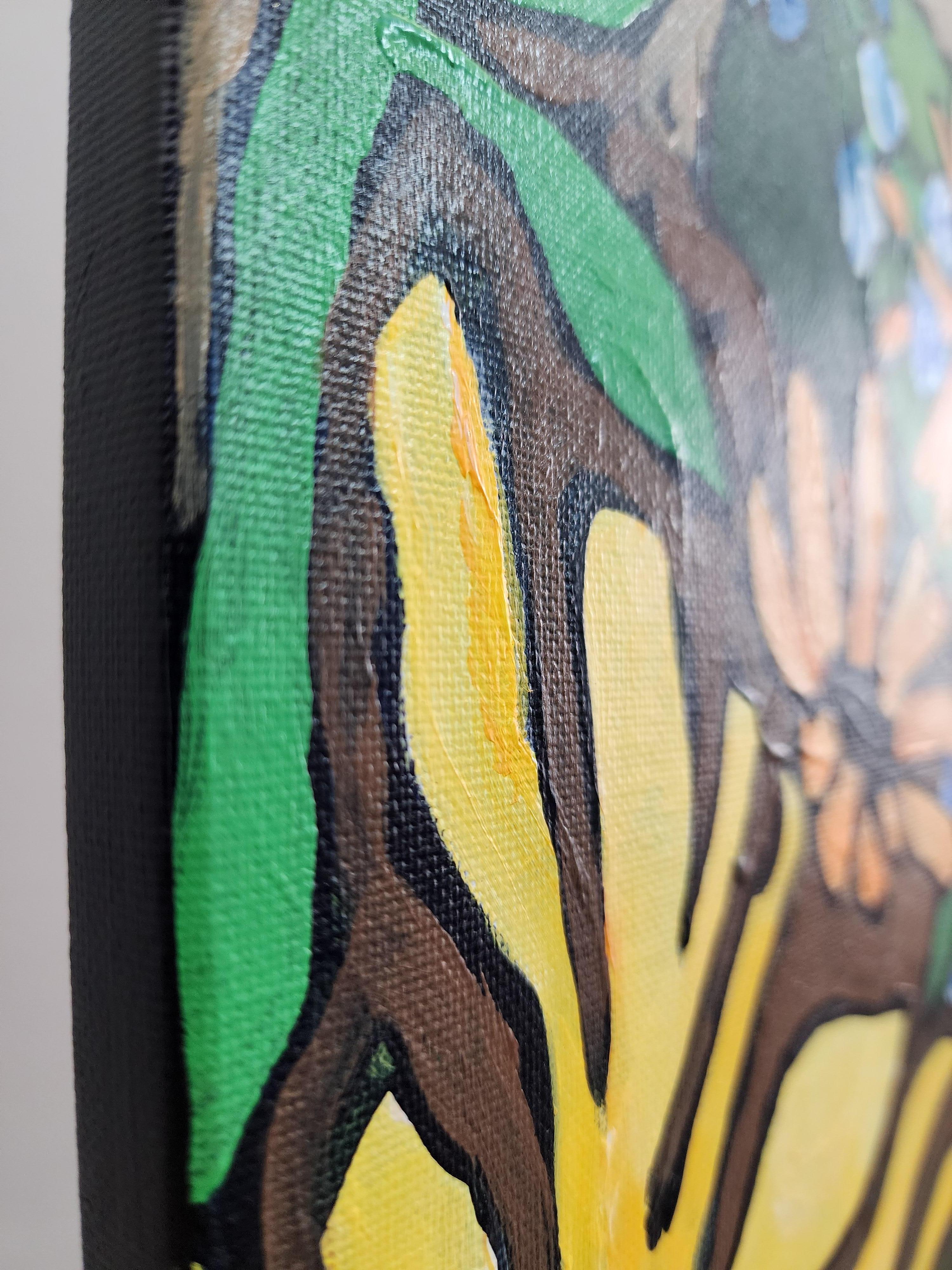 Slow Soft Summer - Floral, Abstracto, Contemporáneo, Naturaleza, Tonos suaves, Original en venta 2