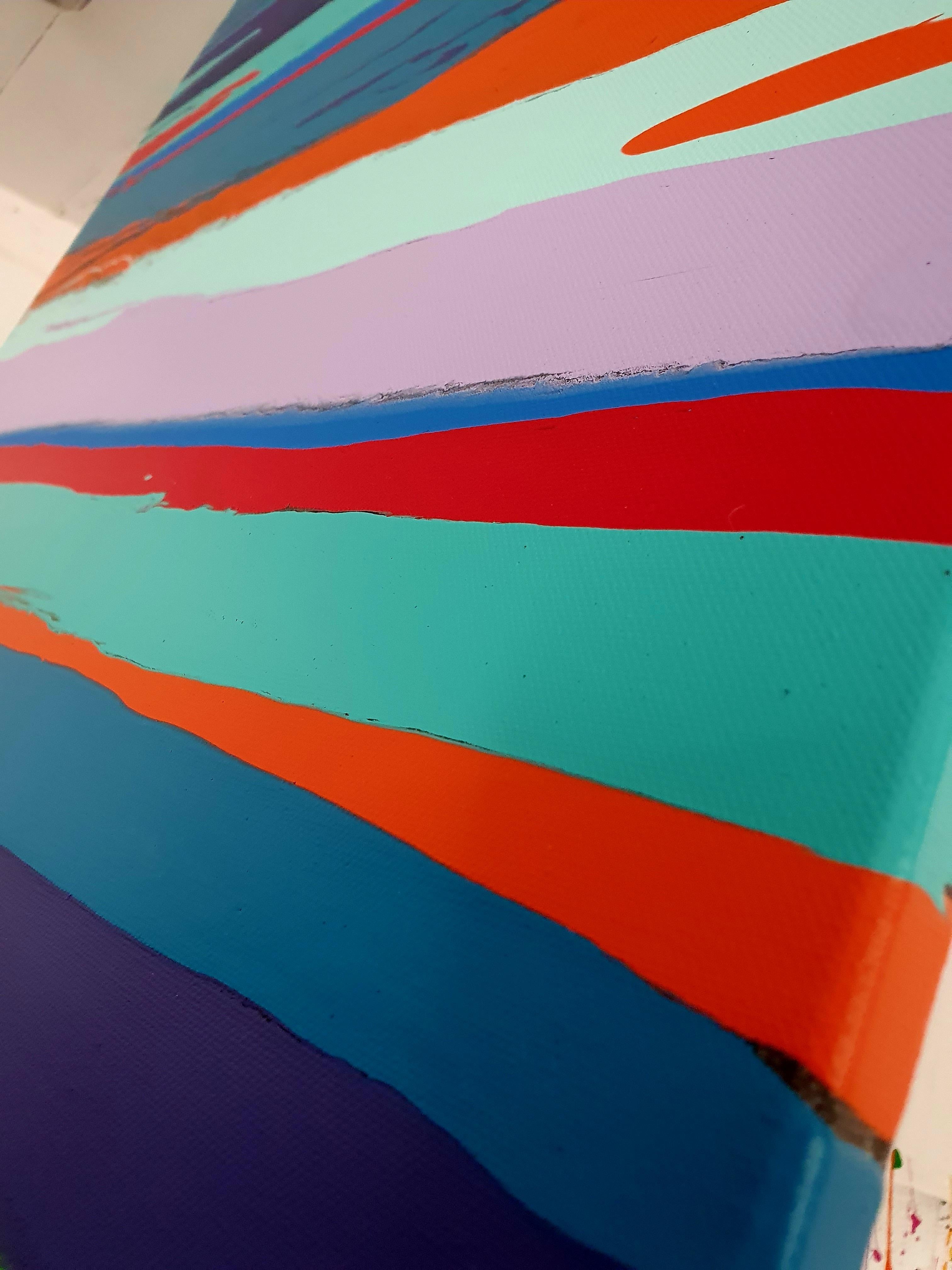 Solitude - Minimalismo, Art Deco, Astratto, Audace, Investire, Colorato, Dichiarazione - Painting Espressionismo astratto di Karnish Art