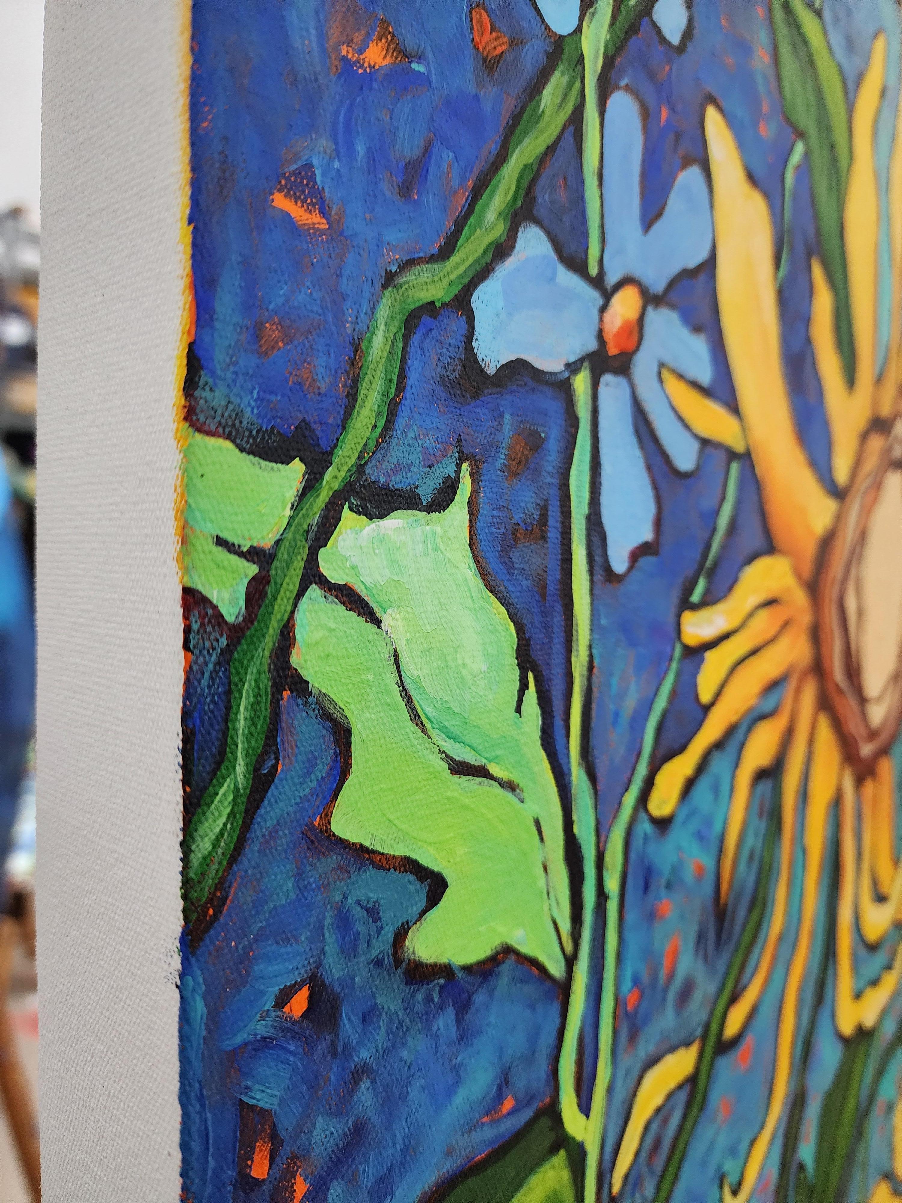 Soul Song Sunflowers - Florals, Landscape, Investment, Nature, Hope, Painting For Sale 12