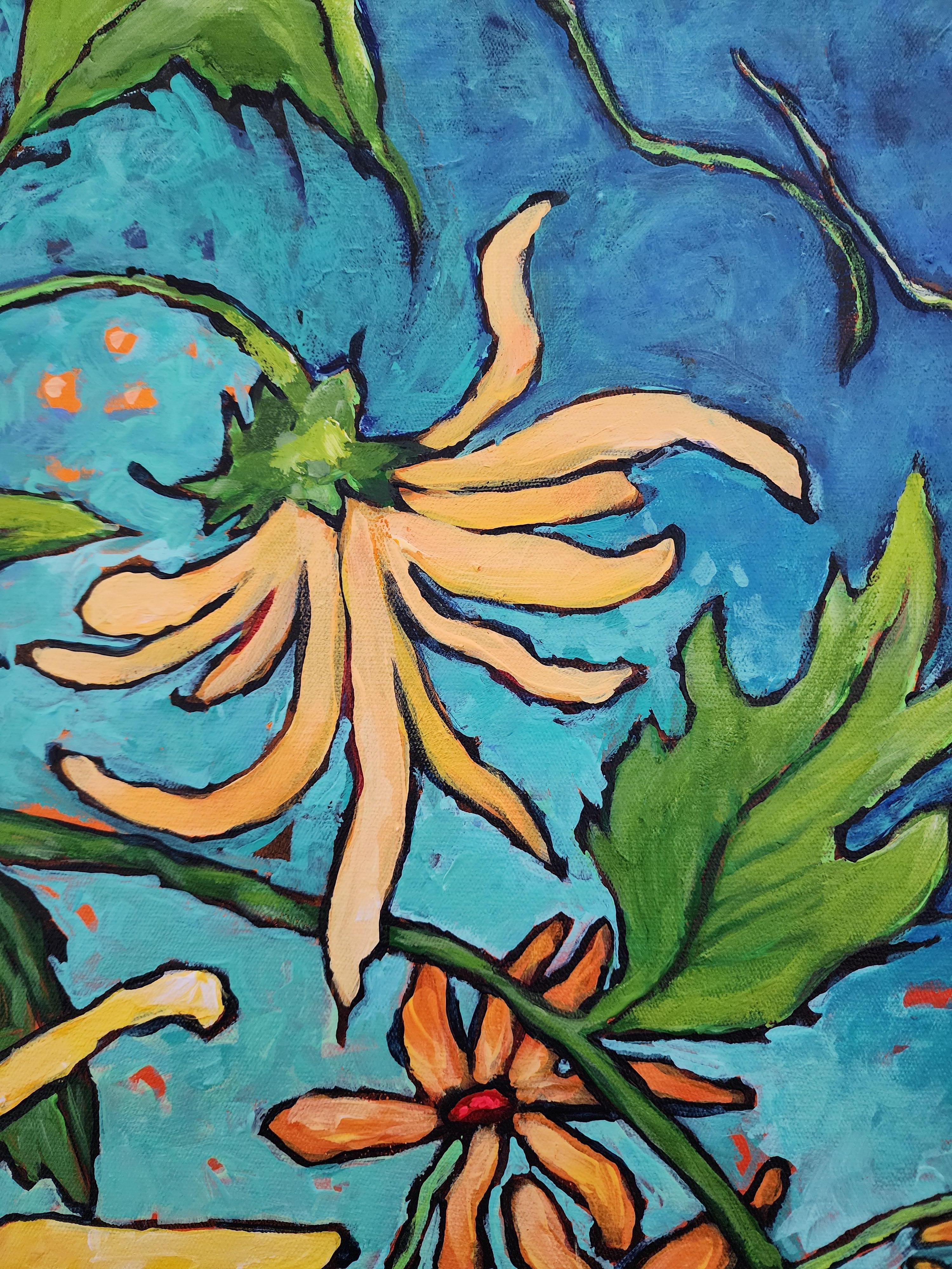 Soul Song Sunflowers - Florals, Landscape, Investment, Nature, Hope, Painting For Sale 4