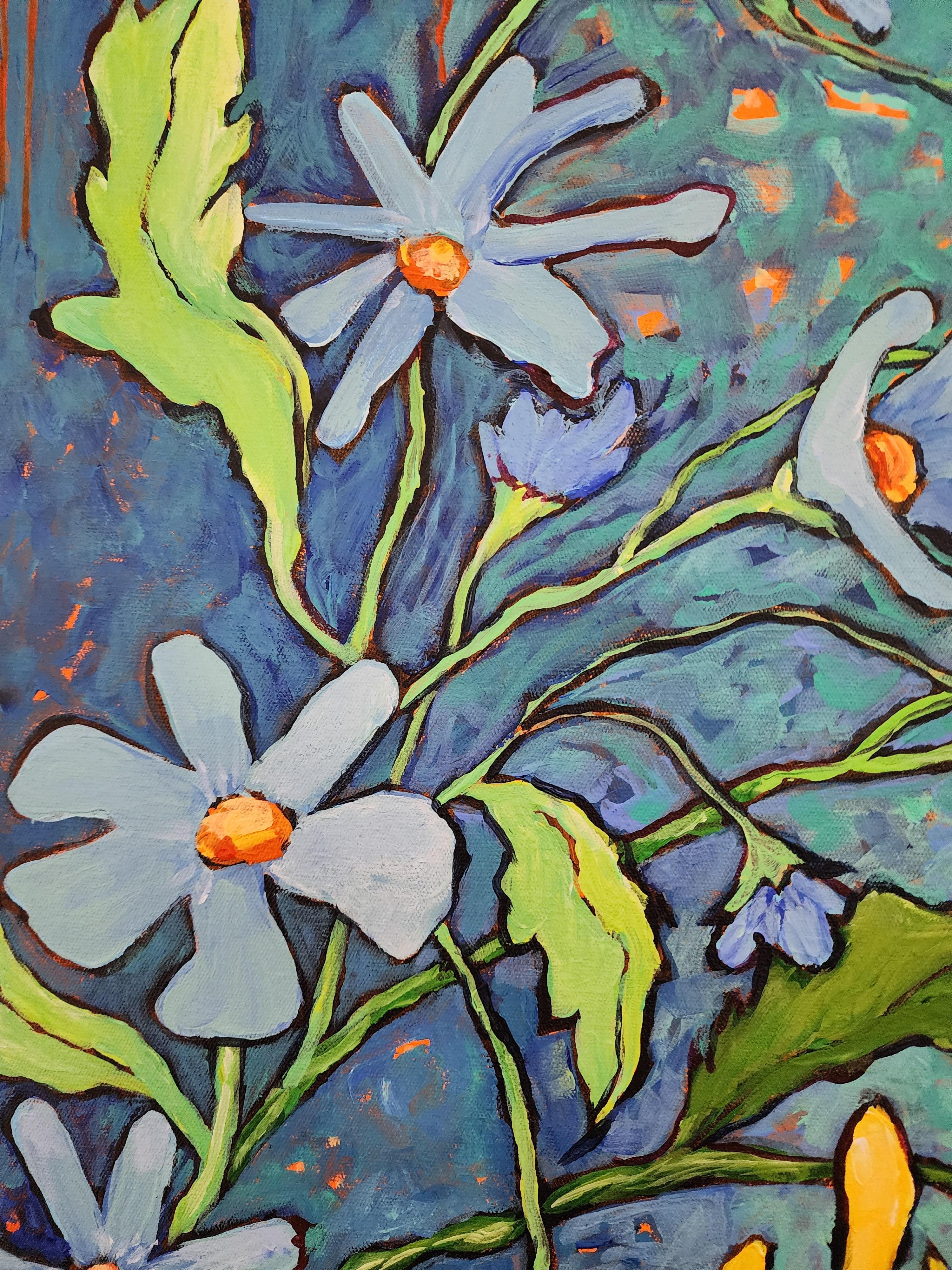 Soul Song Sunflowers - Florals, Landscape, Investment, Nature, Hope, Painting For Sale 6