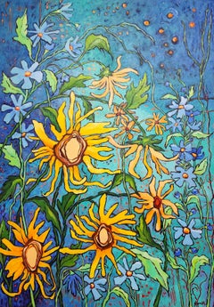 Girasoli del canto dell'anima - Fiori, Paesaggio, Investimento, Nature, Speranza, Pittura