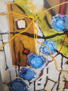 Space and Time: Maximalism Painting Large Original Unique Authentic