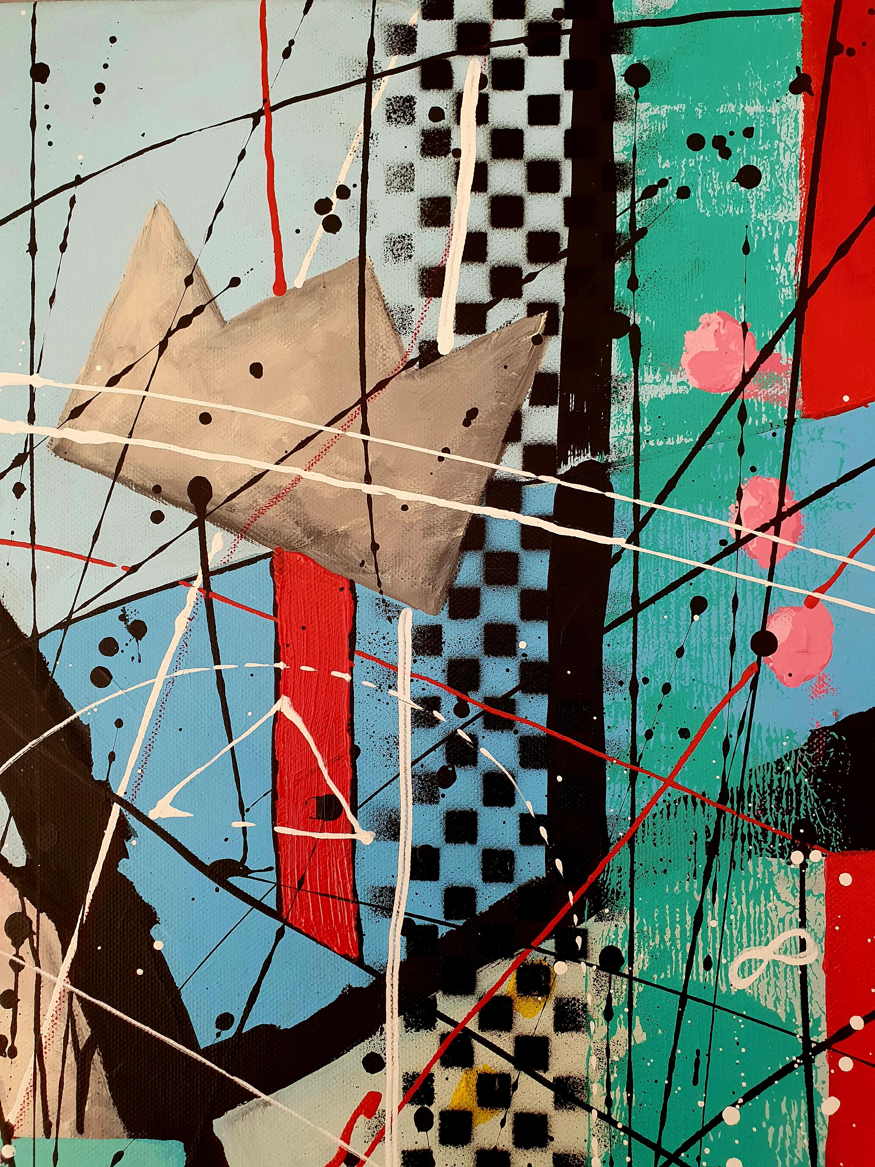 Stardust - Painting Maximalism Abstract Bold Colorful Contemporary Cubism Invest For Sale 7