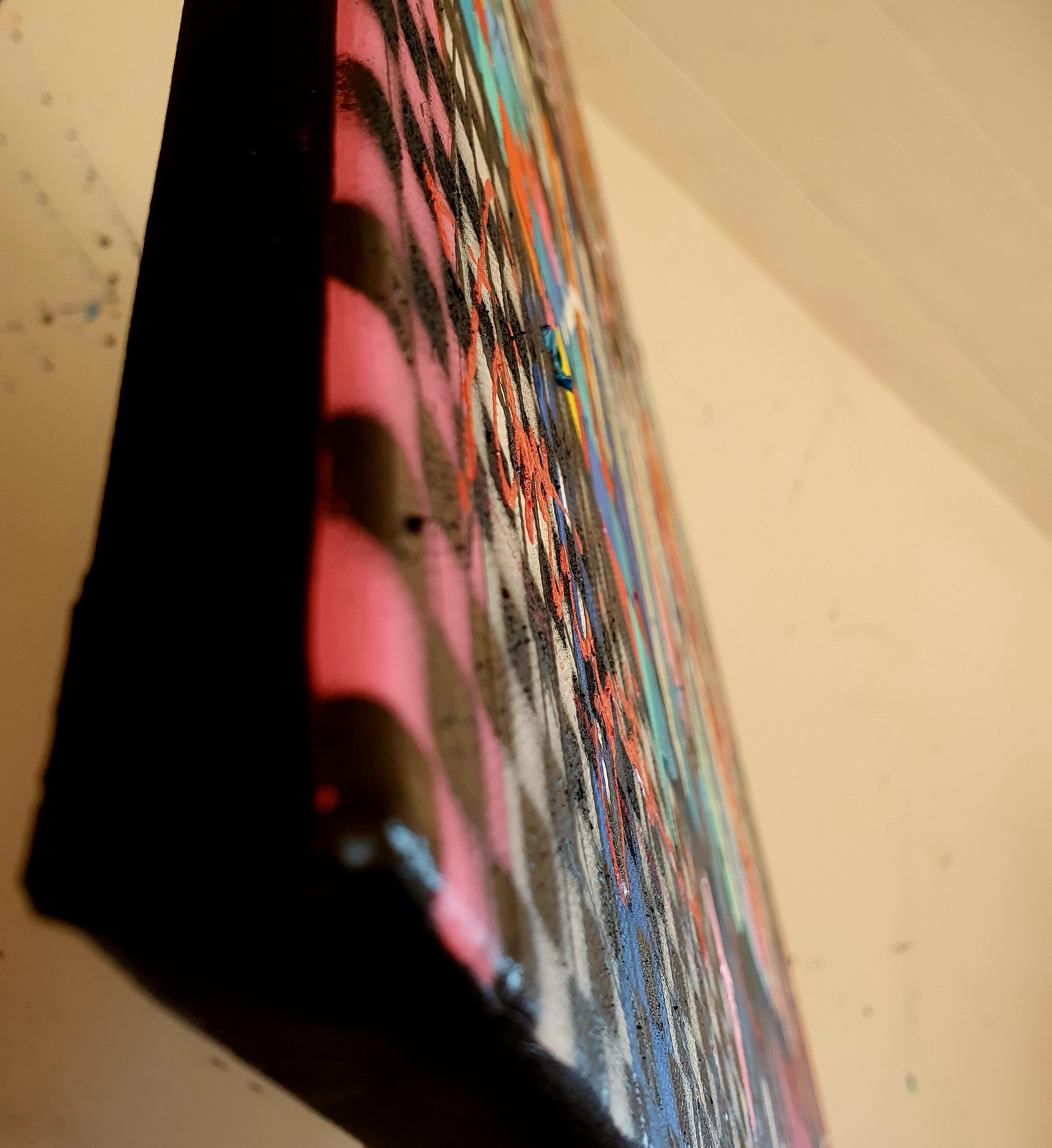 Stardust - Painting Maximalism Abstract Bold Colorful Contemporary Cubism Invest For Sale 9