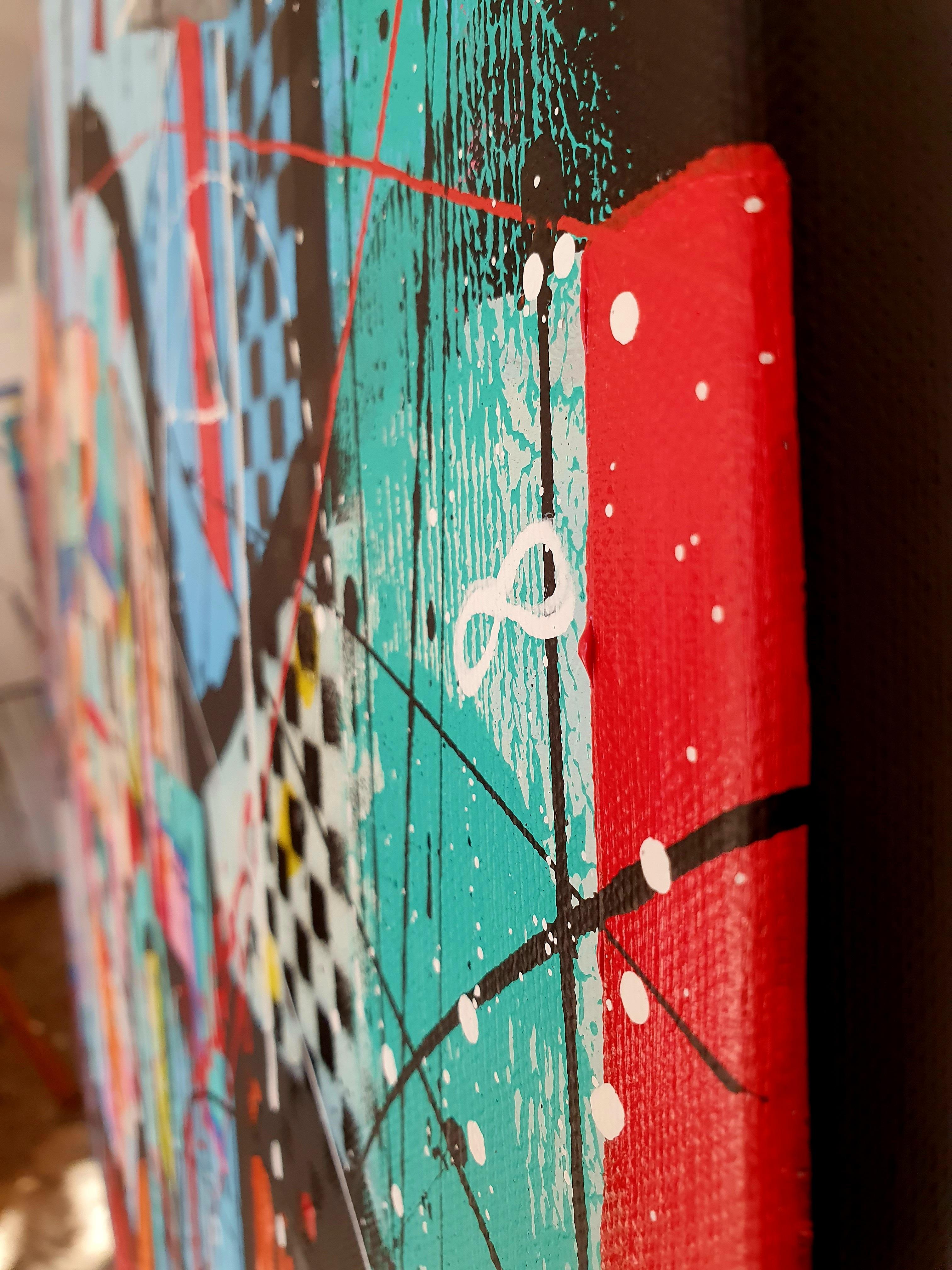 Stardust - Painting Maximalism Abstract Bold Colorful Contemporary Cubism Invest For Sale 10